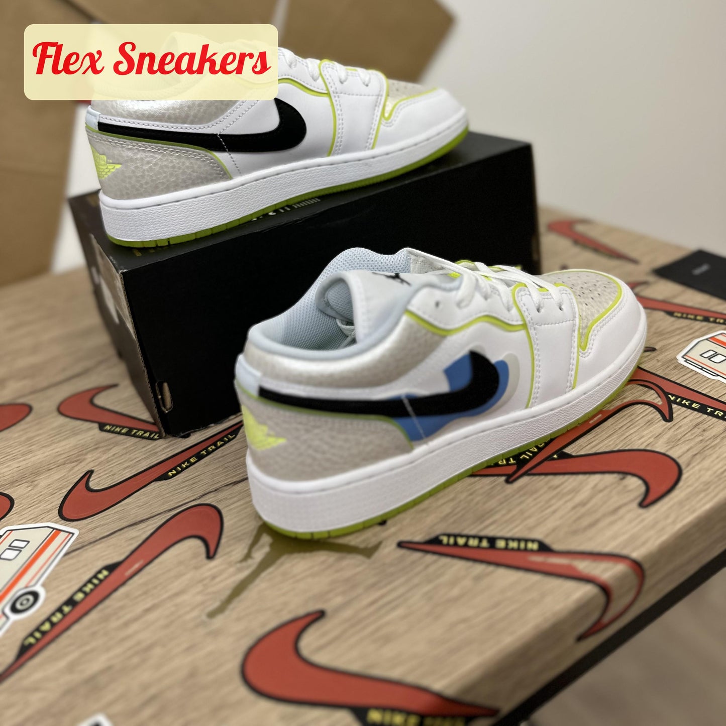 Air Jordan 1 Low SE (GS) Warped-Swoosh
