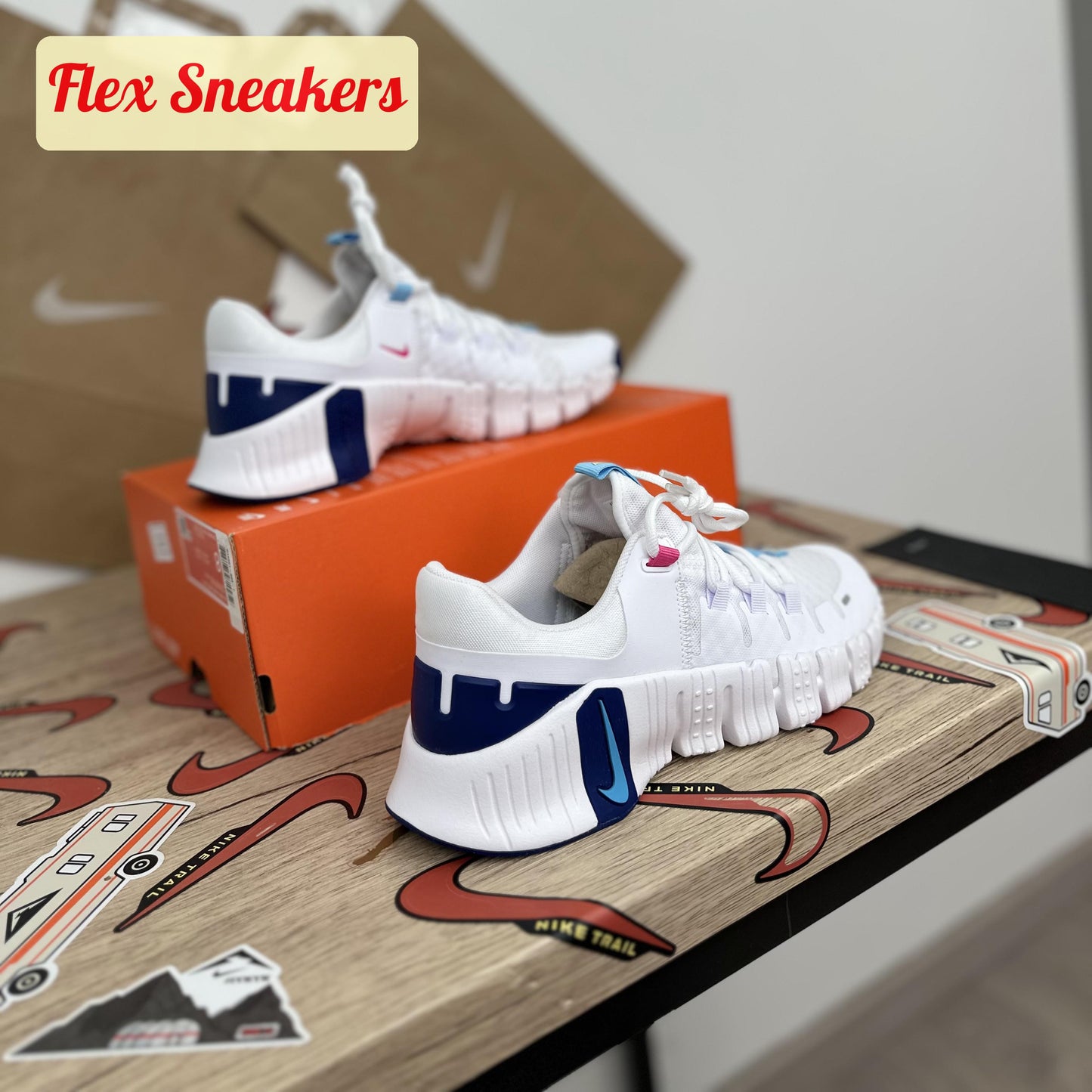 W Free Metcon 5 White/Blue