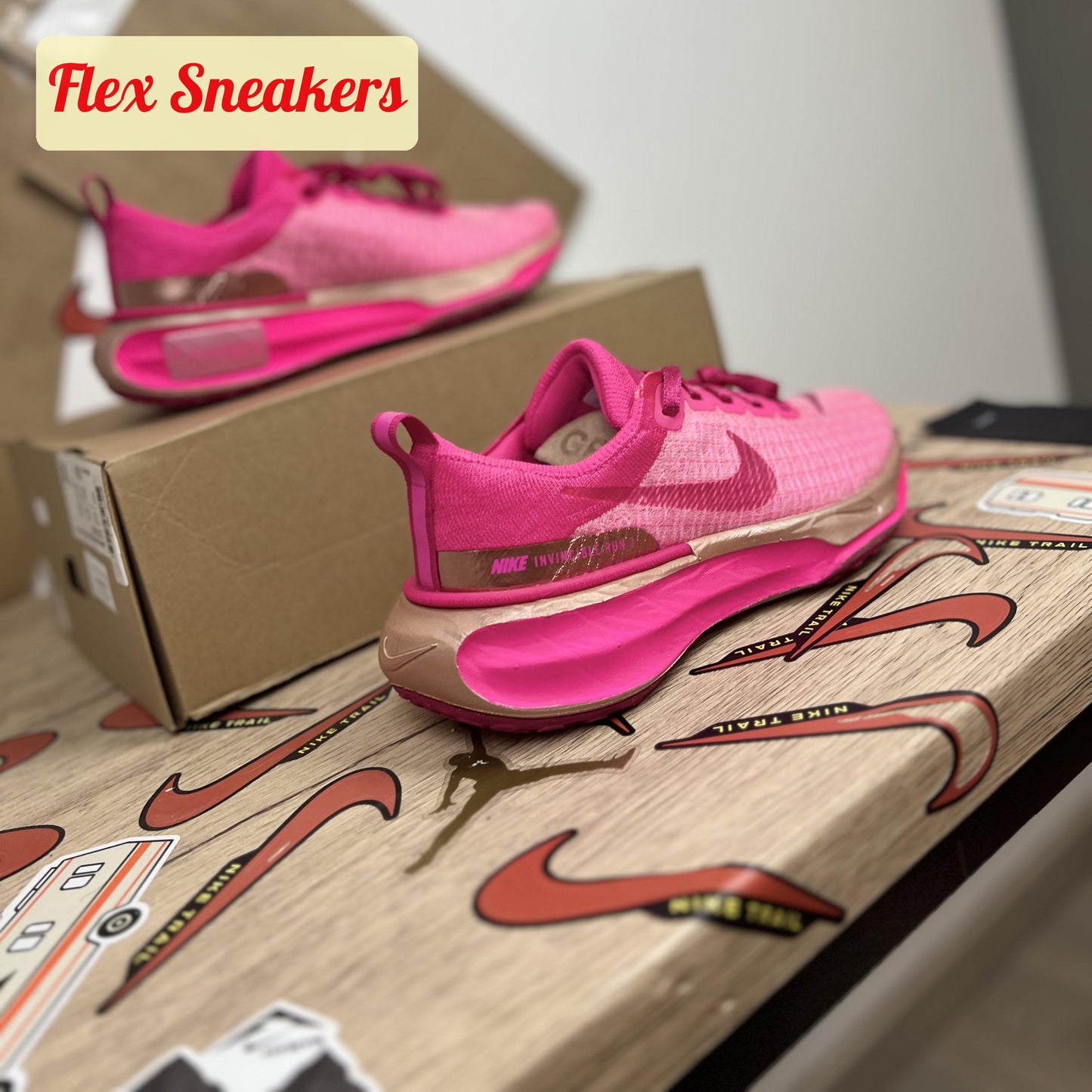 W ZoomX Invincible Run FK 3 Fierce-Pink