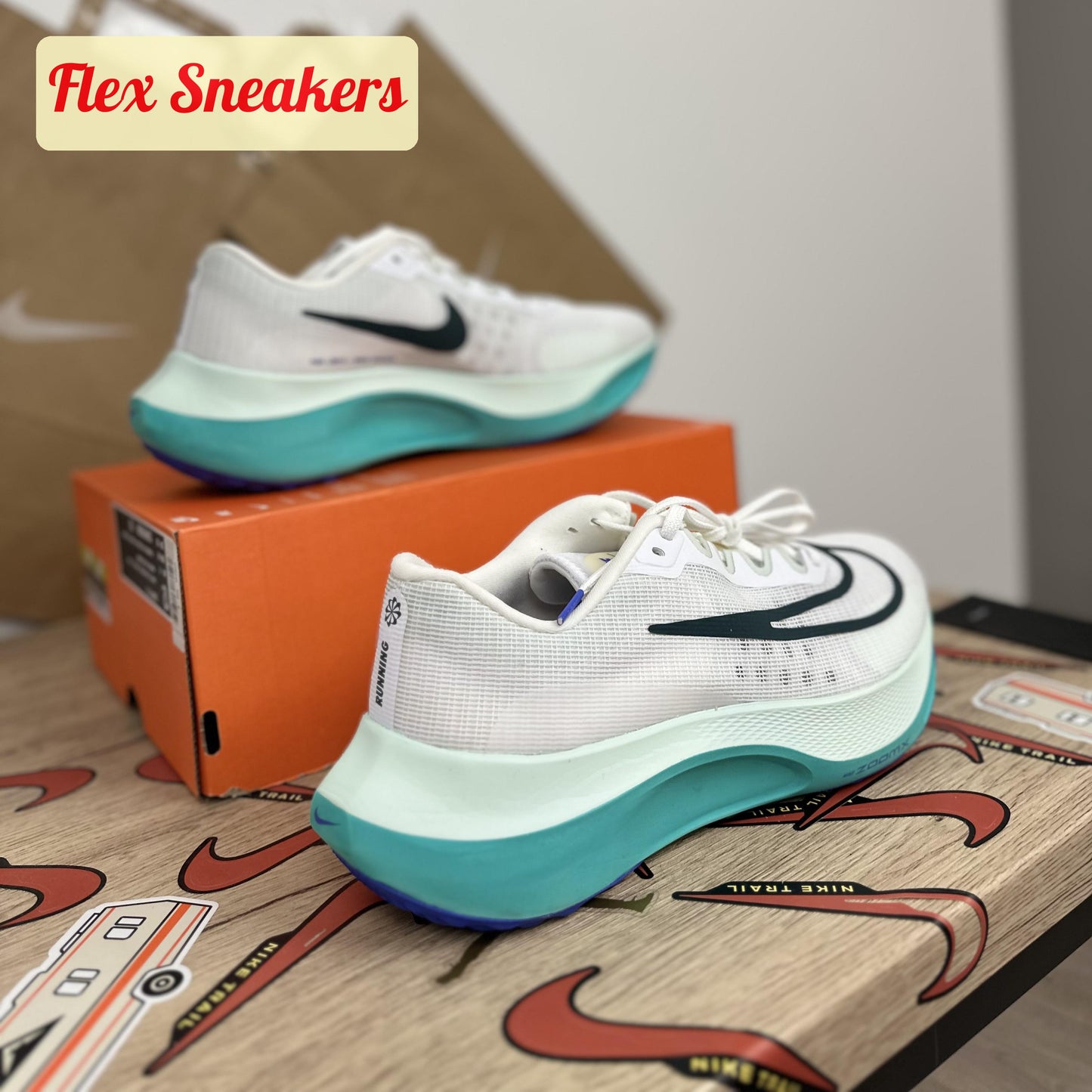 Zoom Fly 5 White/Barely-Green