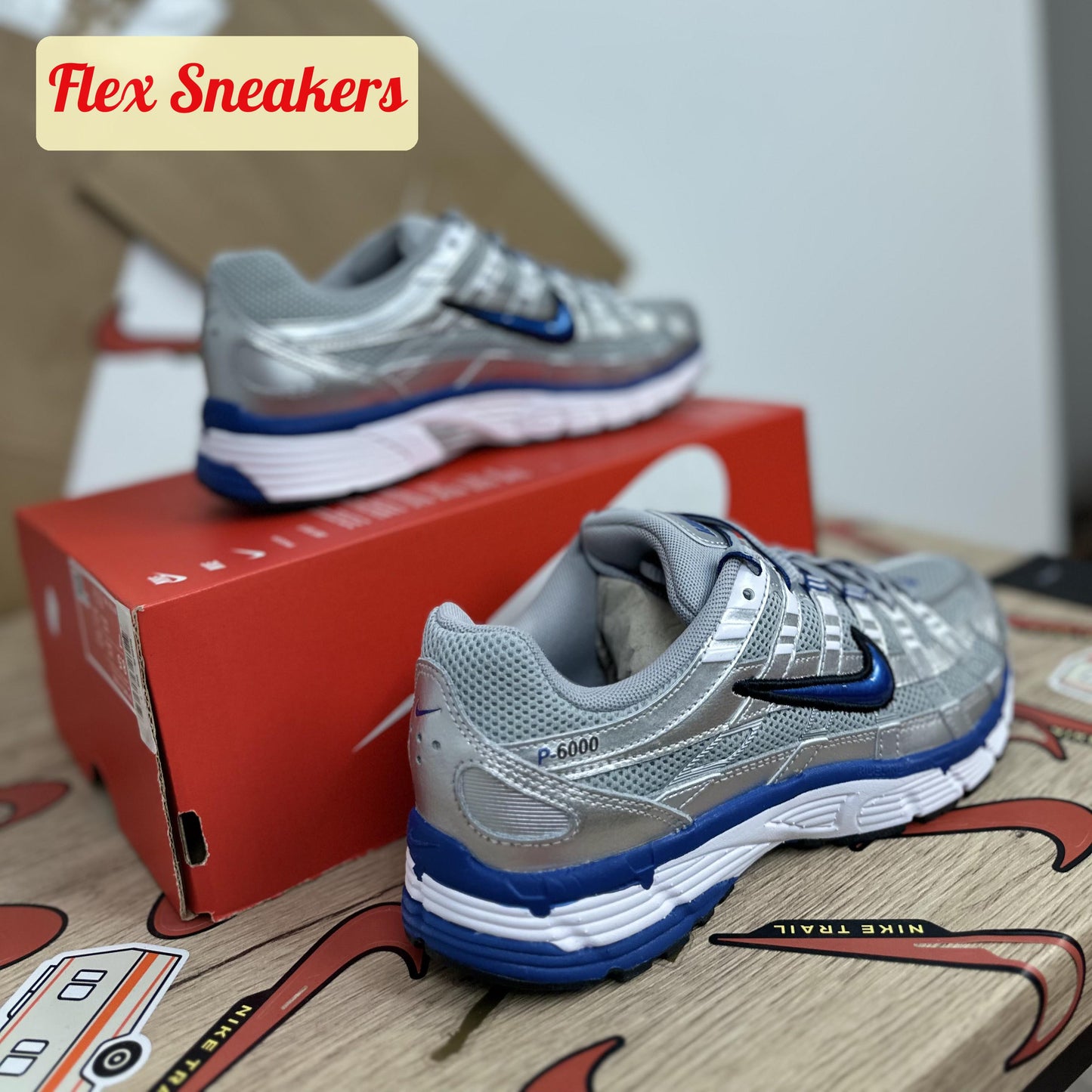 P-6000 Metallic-Silver/Team-Royal
