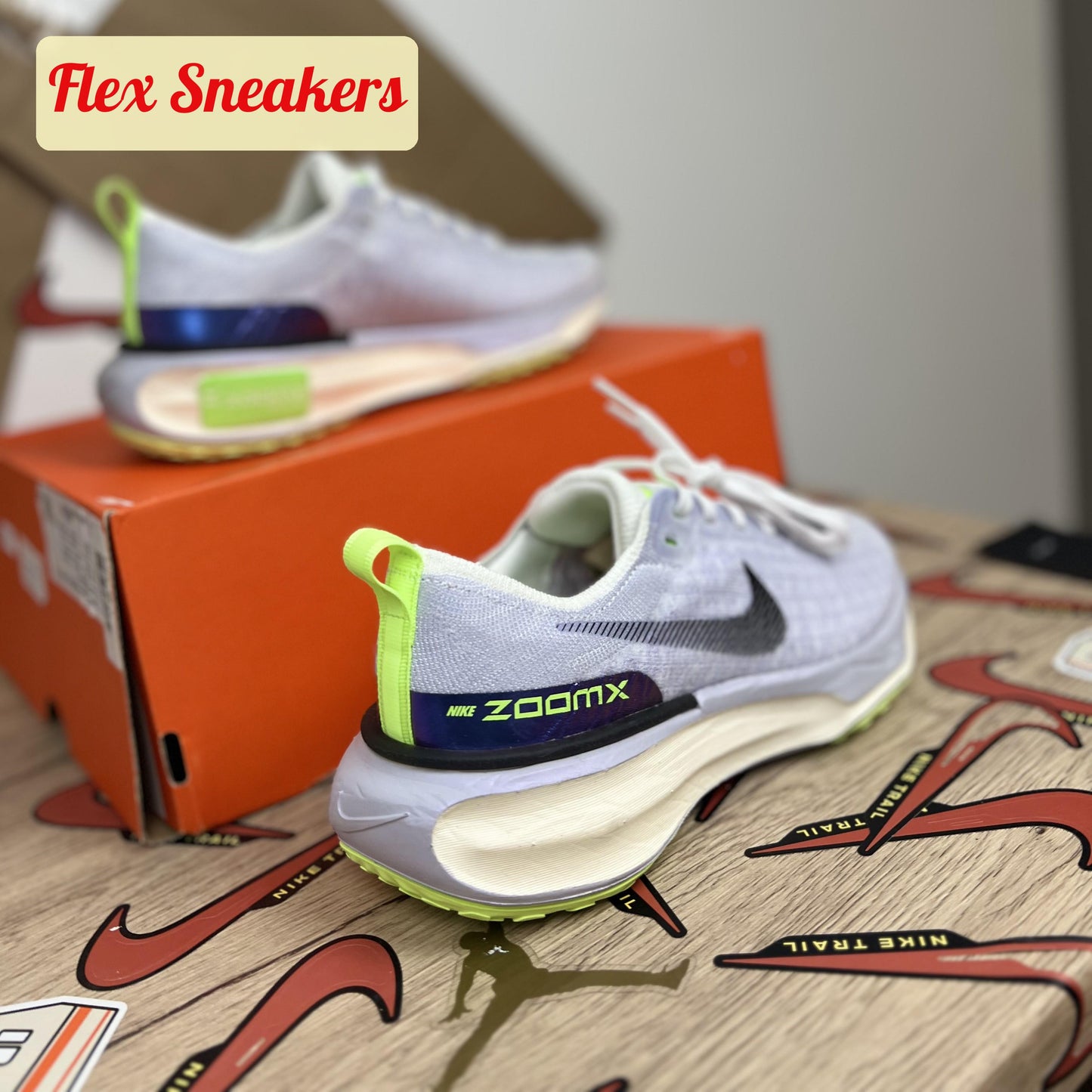 W ZoomX Invincible Run FK 3 White/Blue-Tint