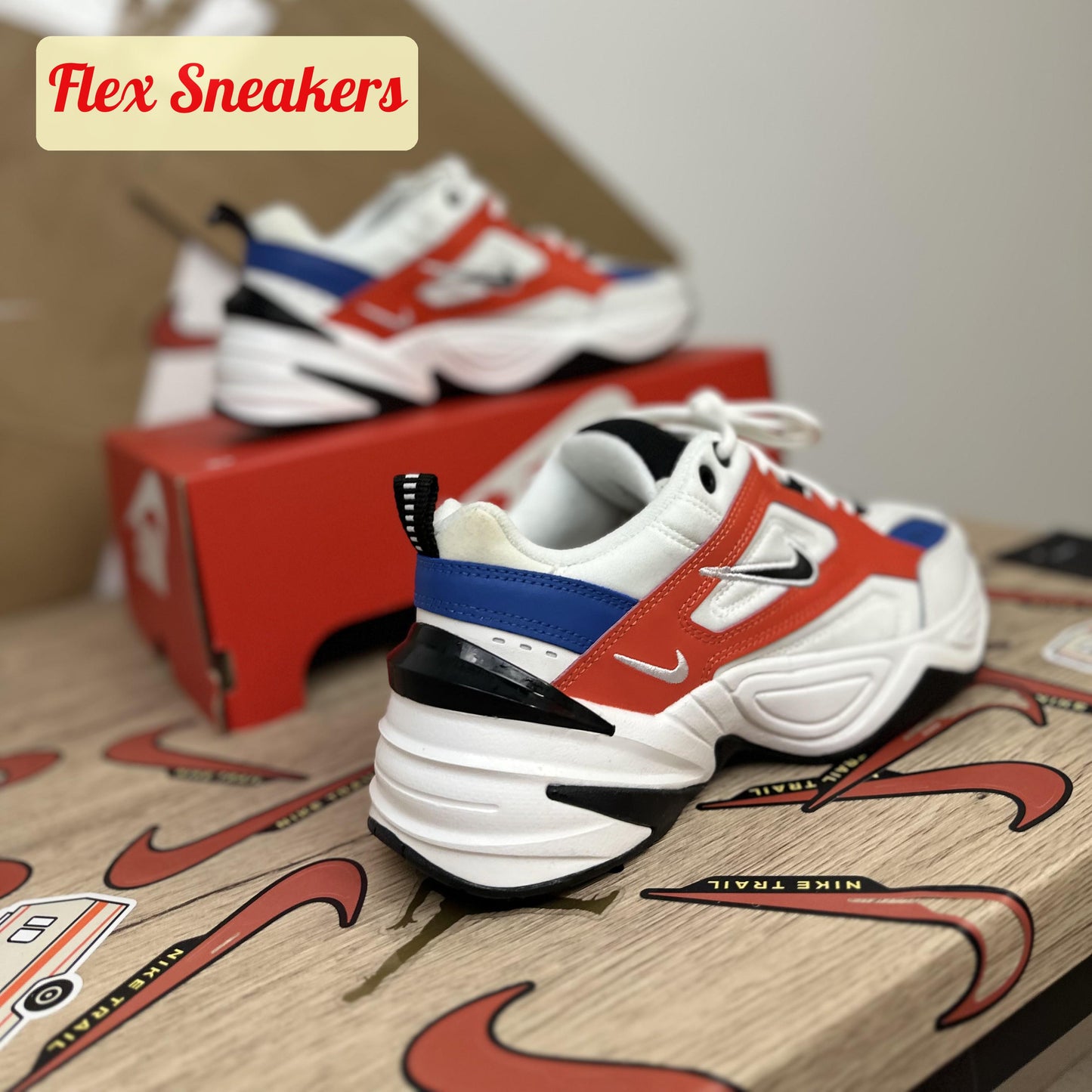 Nike M2K Tekno Orange/Blue