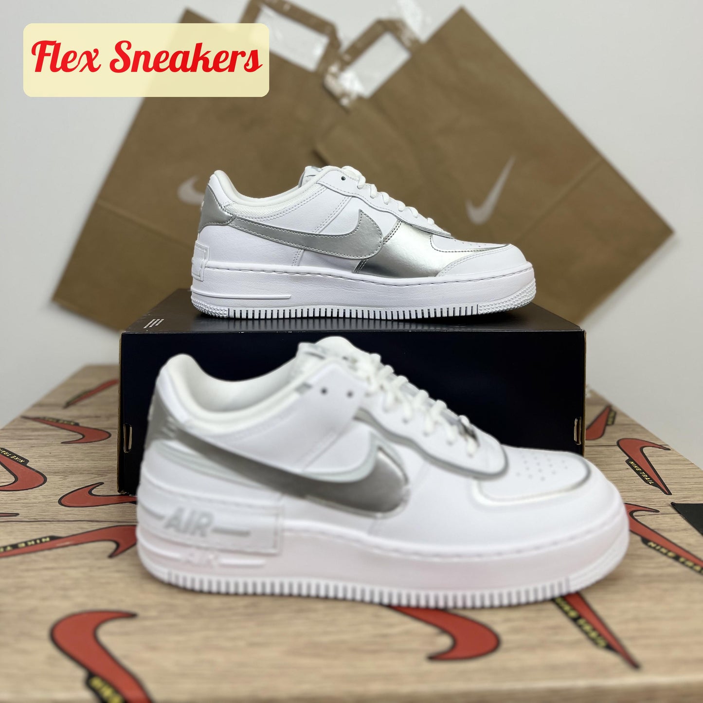 Air Force 1 Shadow Metallic-Silver