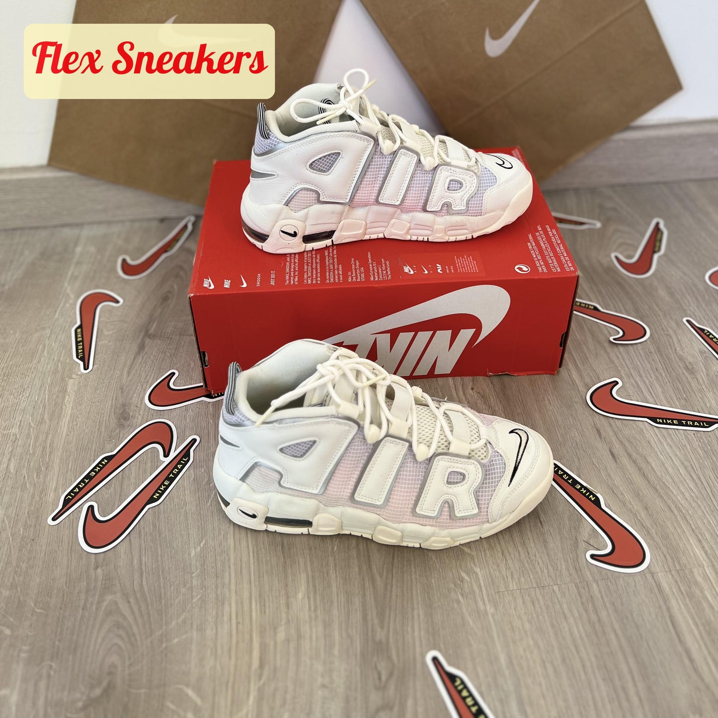 Air More Uptempo (GS) White/Pink