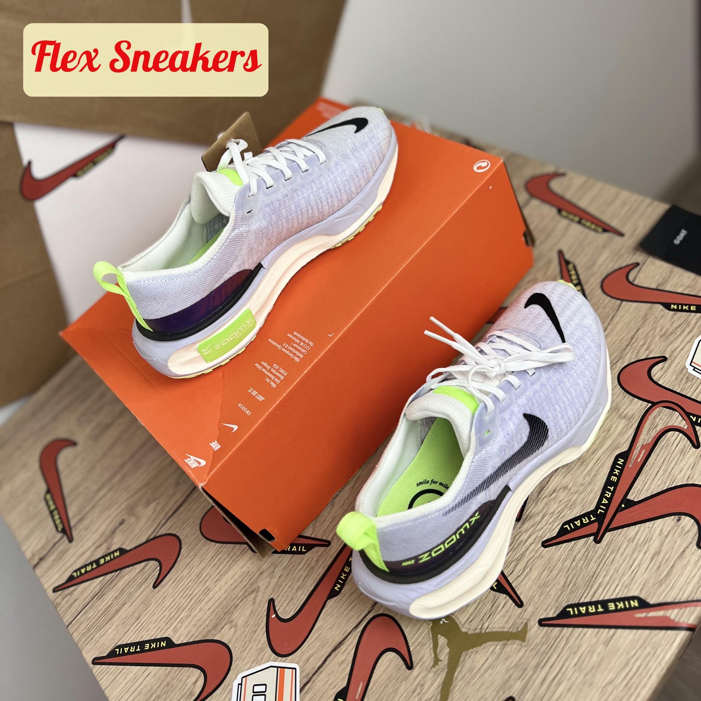 W ZoomX Invincible Run FK 3 White/Blue-Tint