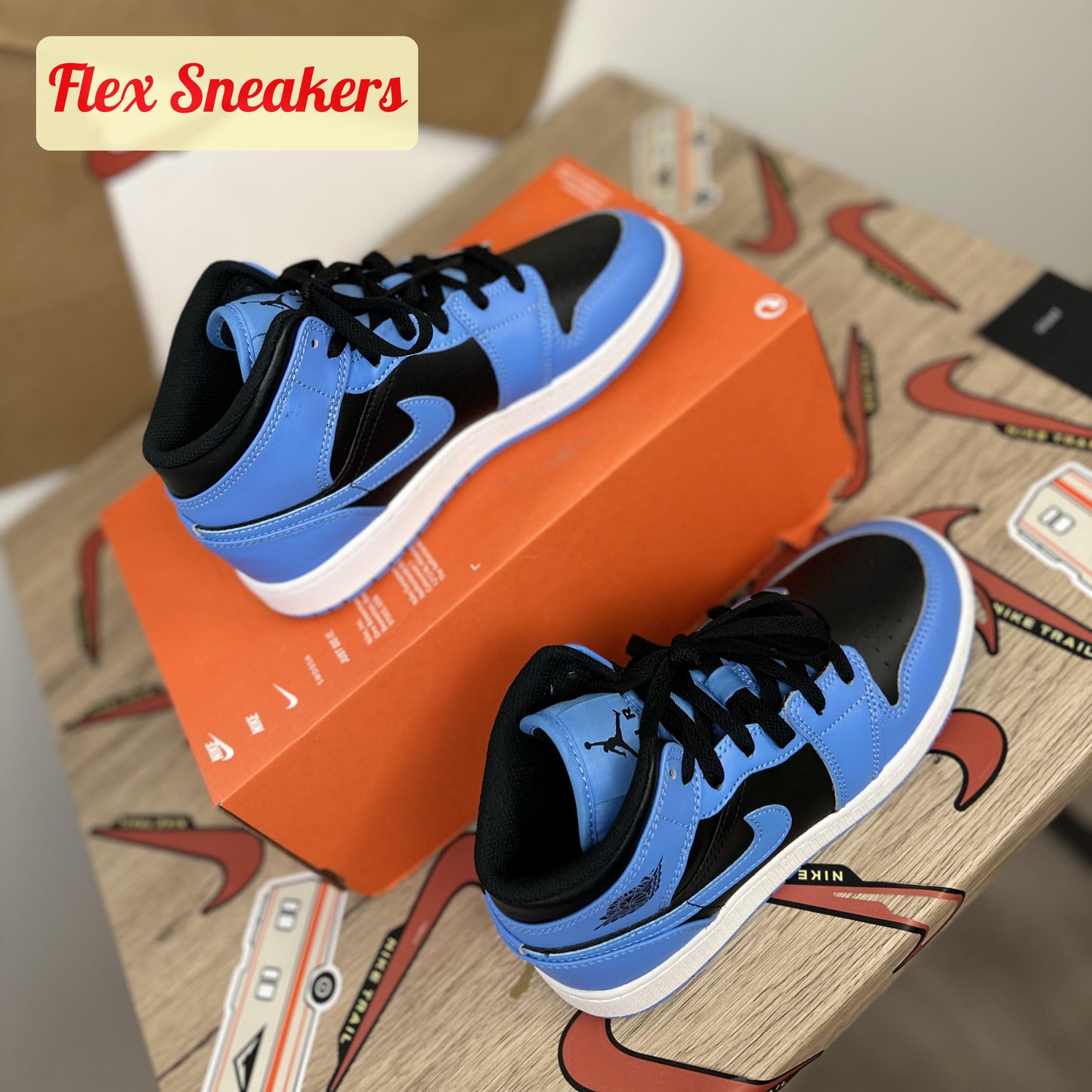 Air Jordan 1 Mid (GS) Blue/Black