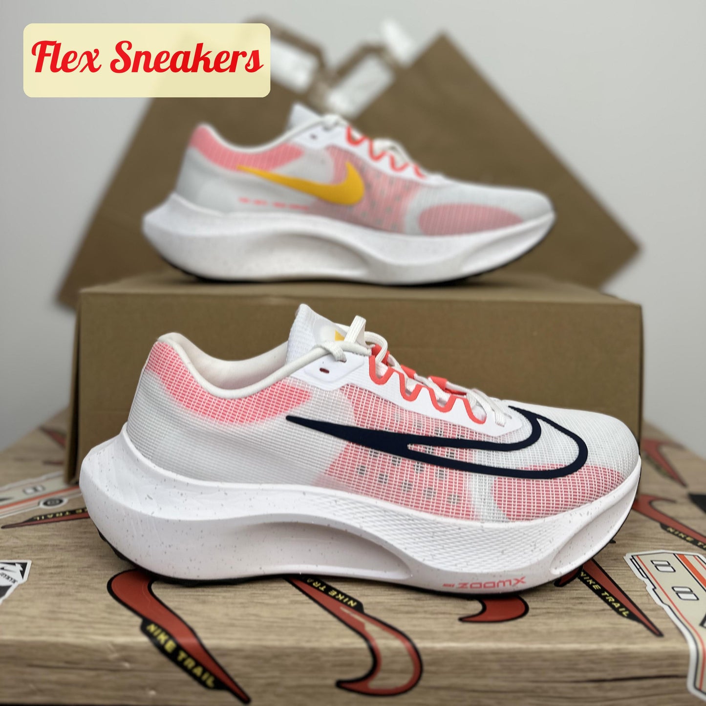 Zoom Fly 5 White/Bright-Crimson