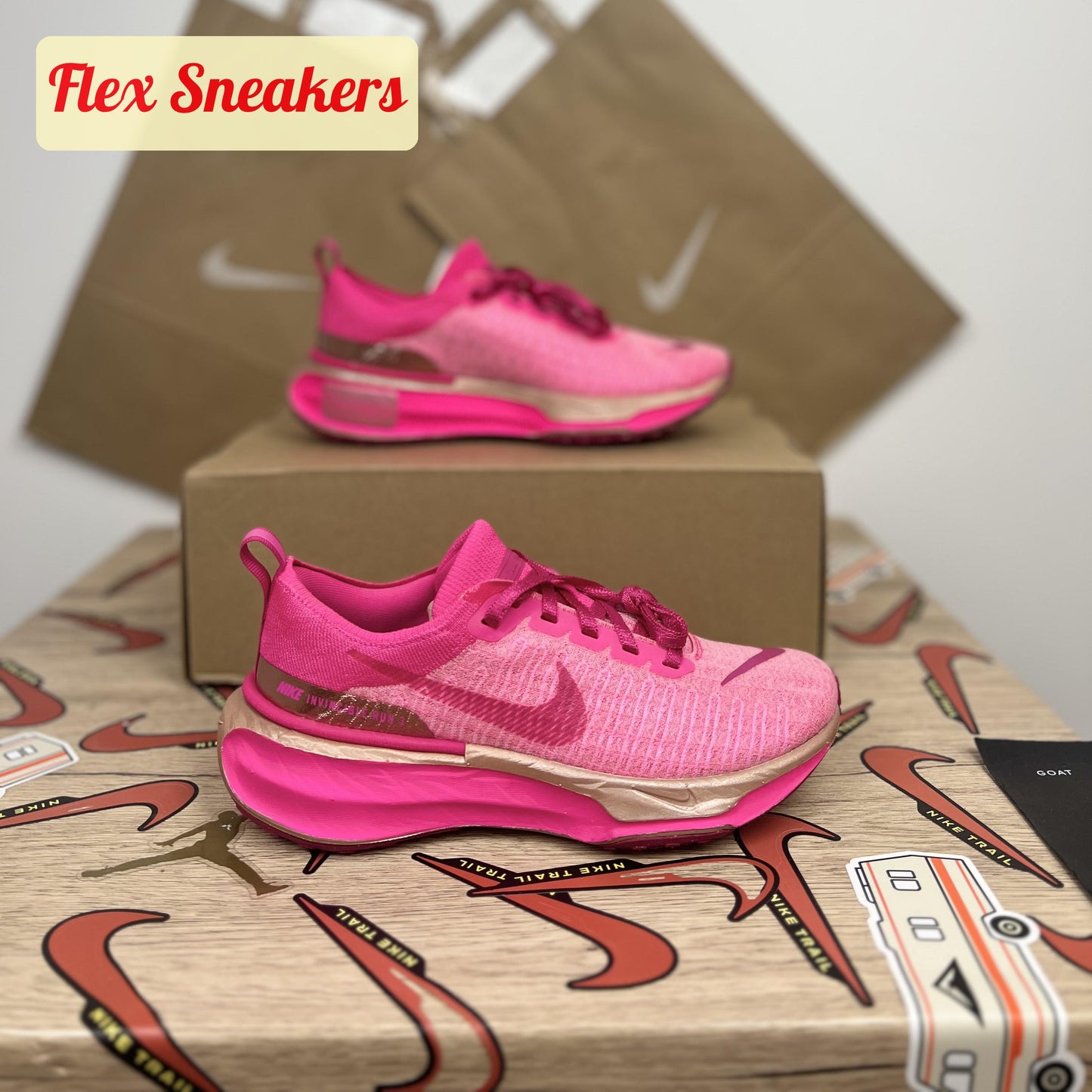 W ZoomX Invincible Run FK 3 Fierce-Pink