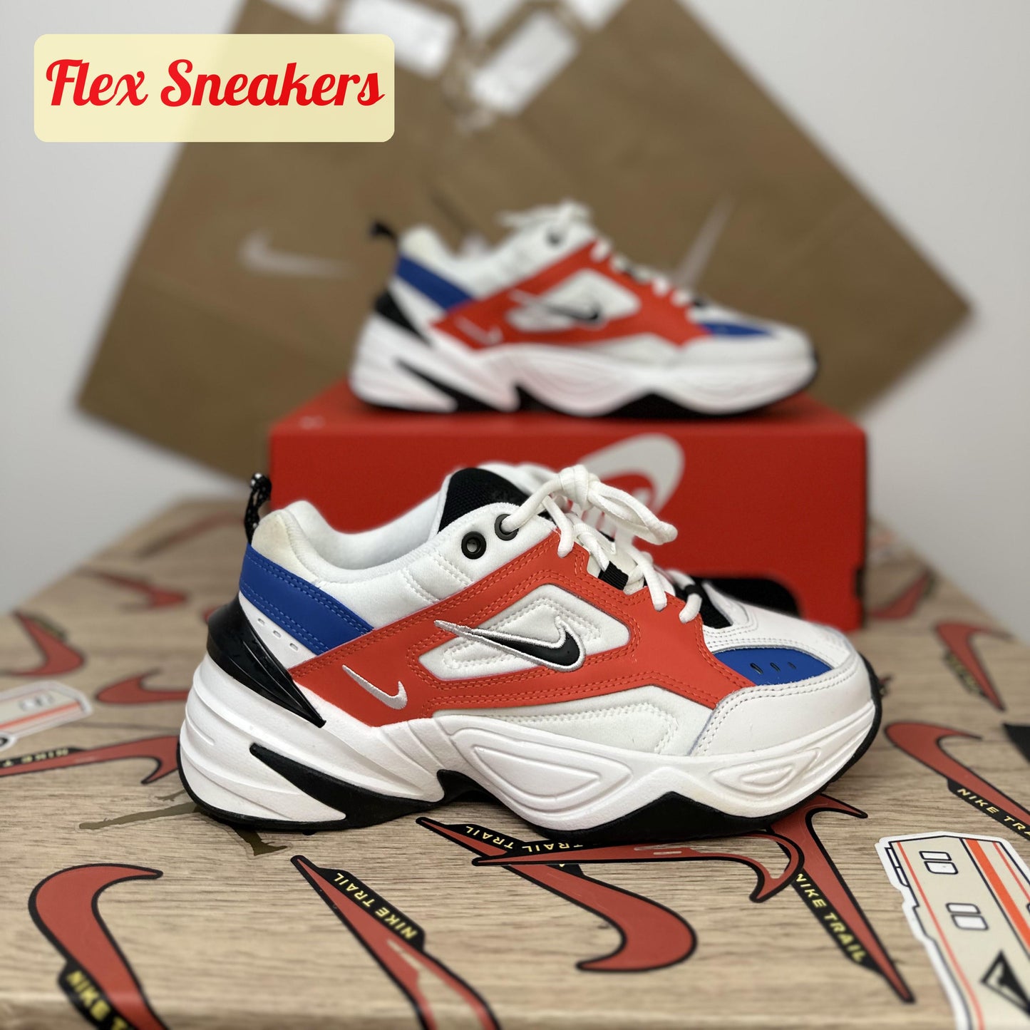 Nike M2K Tekno Orange/Blue