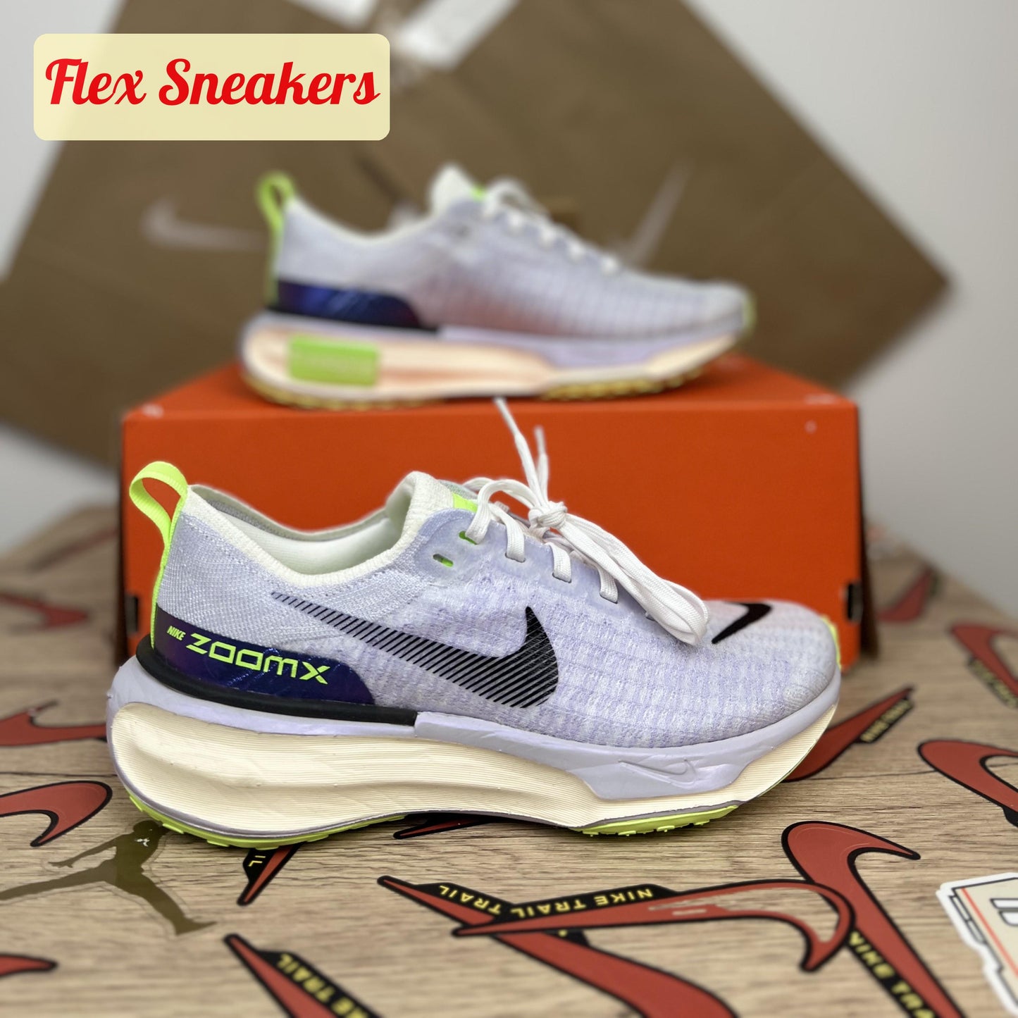W ZoomX Invincible Run FK 3 White/Blue-Tint
