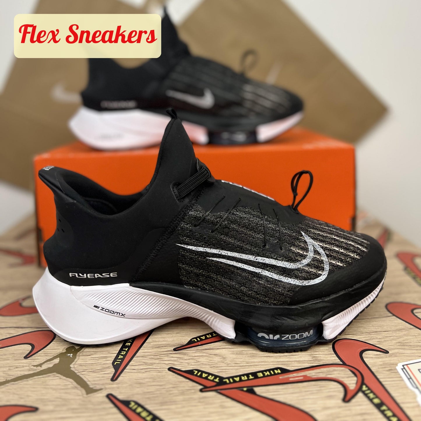 Air Zoom Tempo Next% FlyEase Black/White