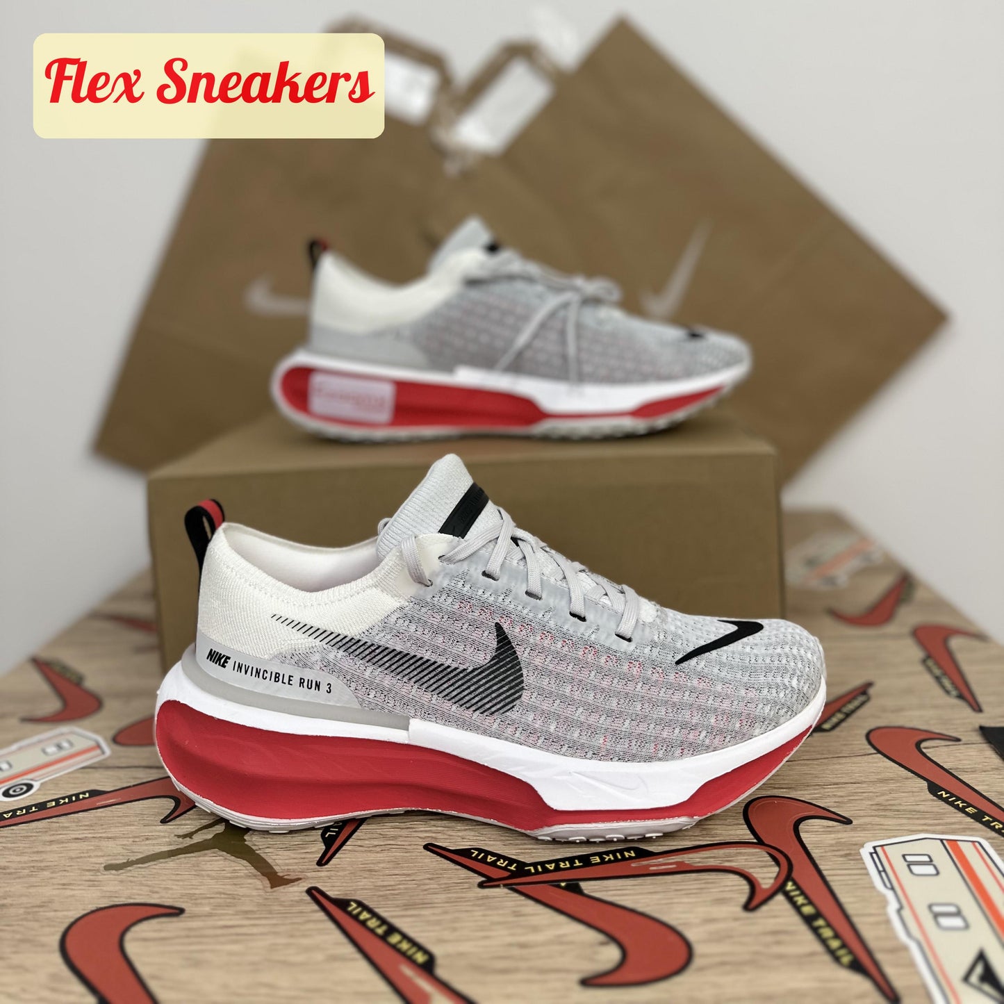 ZoomX Invincible Run FK 3 White/Red