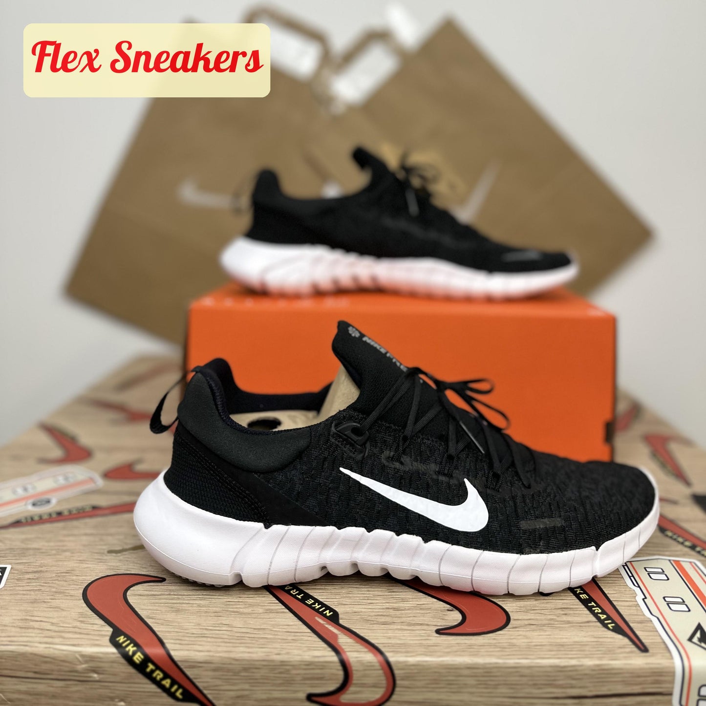 Free RN 5,0 Next Nature Black/White