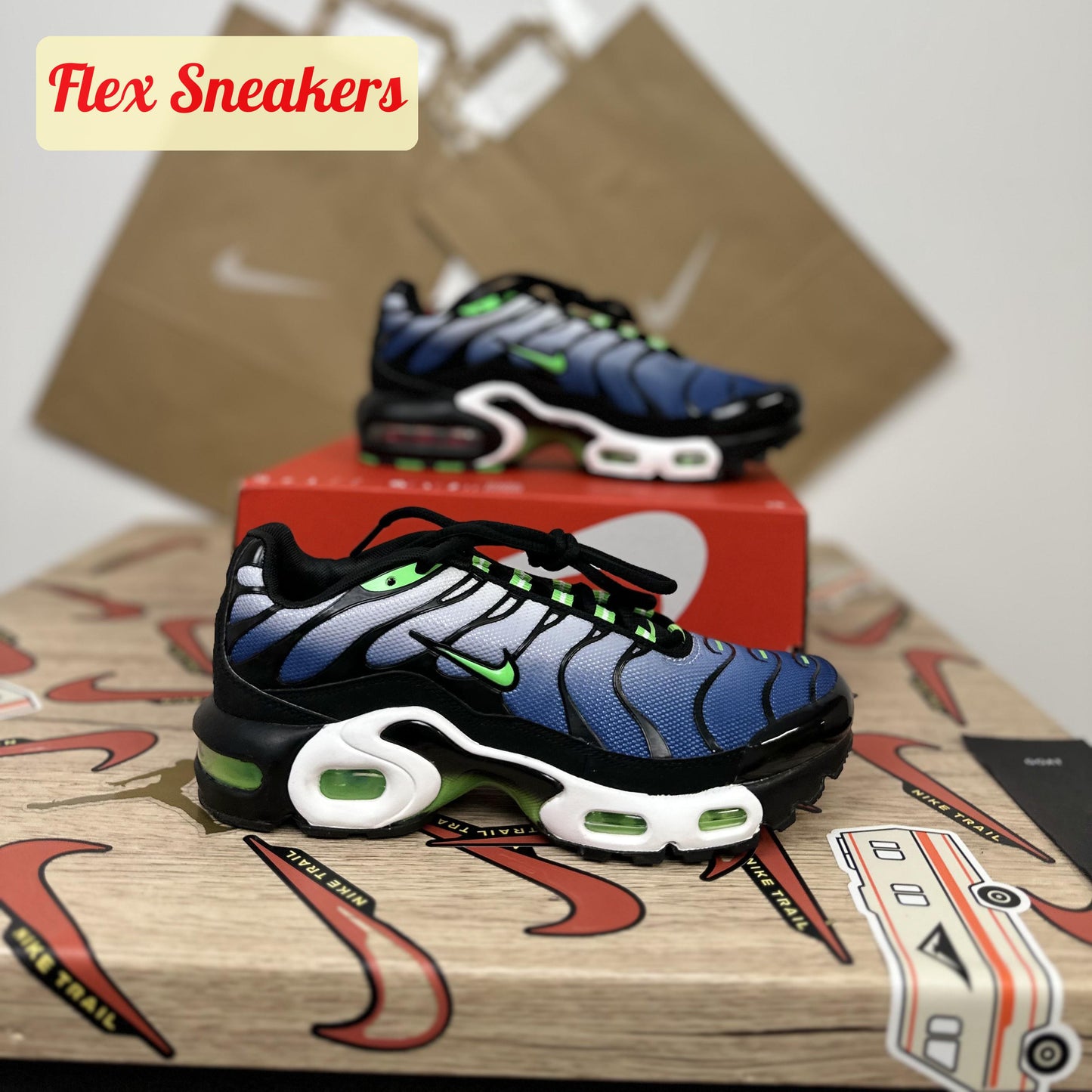 Air Max Plus (GS) Scream-Green