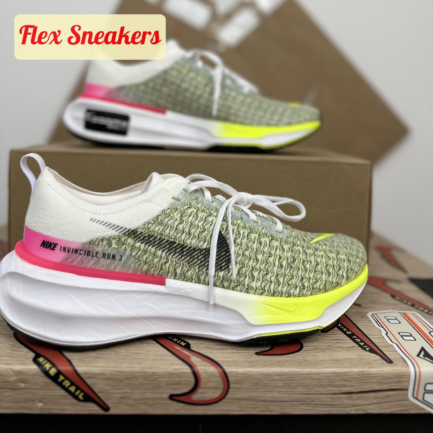 ZoomX Invincible Run FK 3 White/Volt