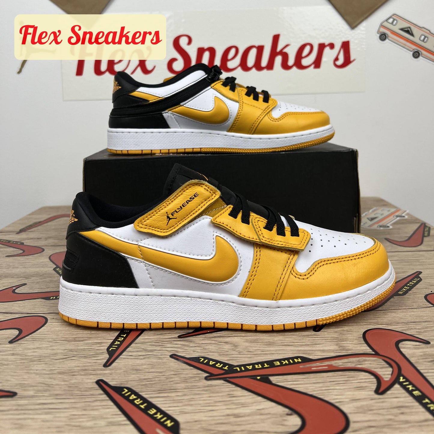 Air Jordan 1 Low FlyEase (GS) Yellow/Black