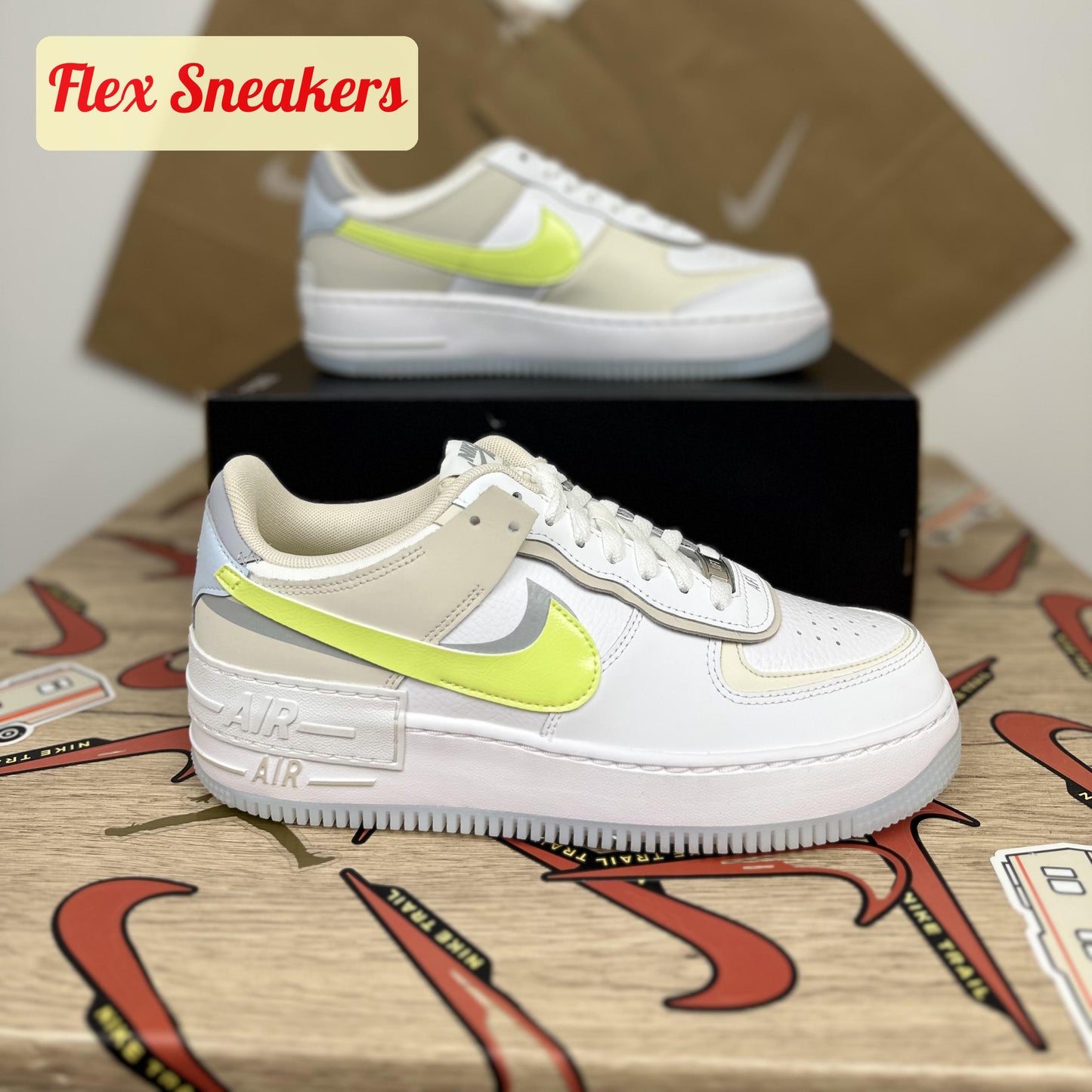 W Air Force 1 Shadow White/Lemon-Twist