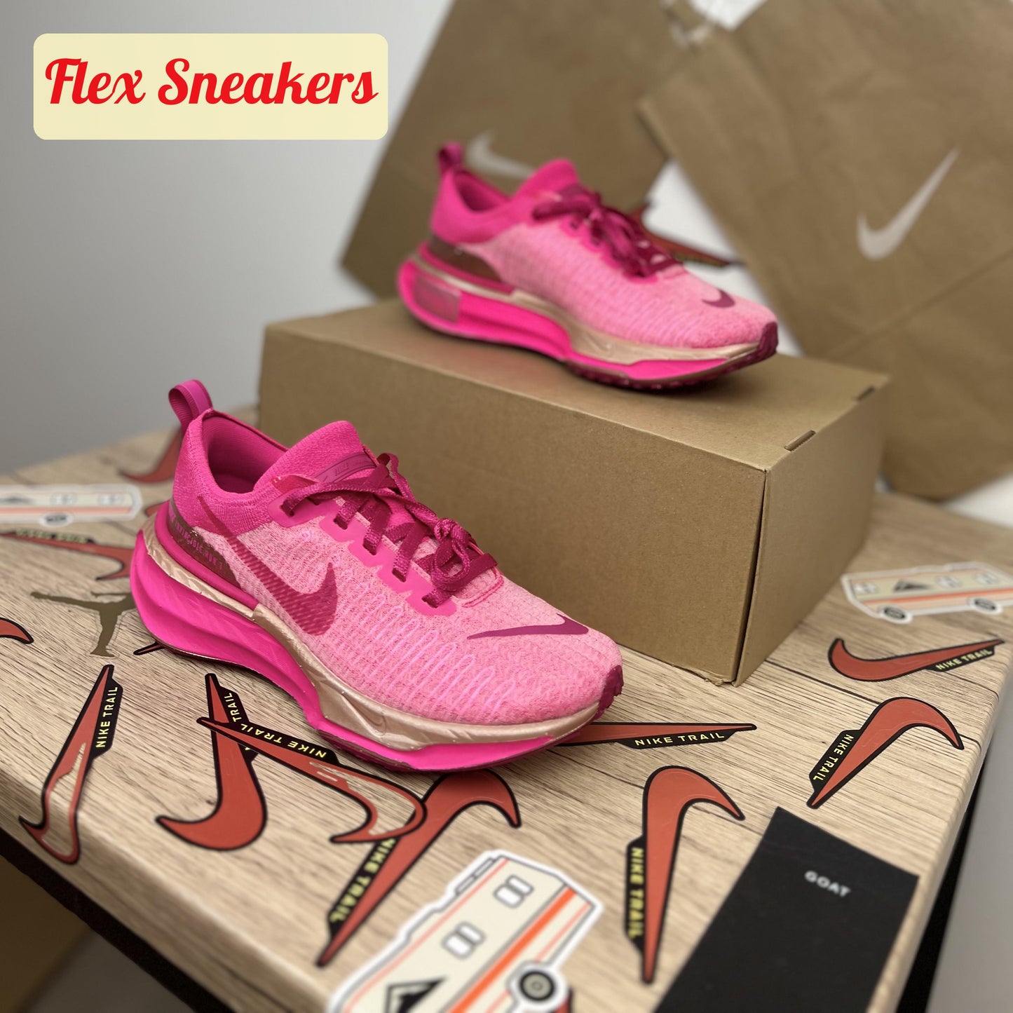 W ZoomX Invincible Run FK 3 Fierce-Pink