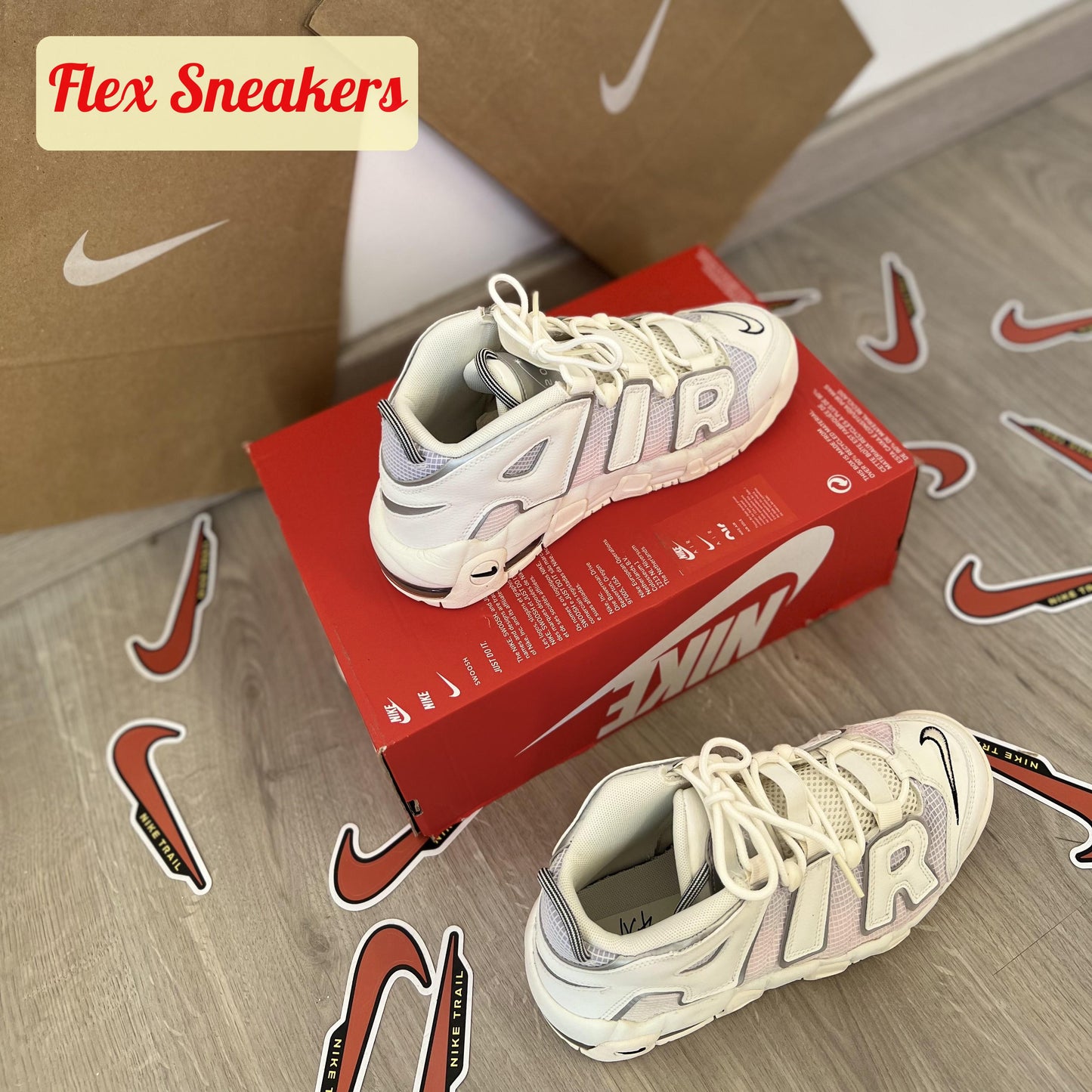 Air More Uptempo (GS) White/Pink