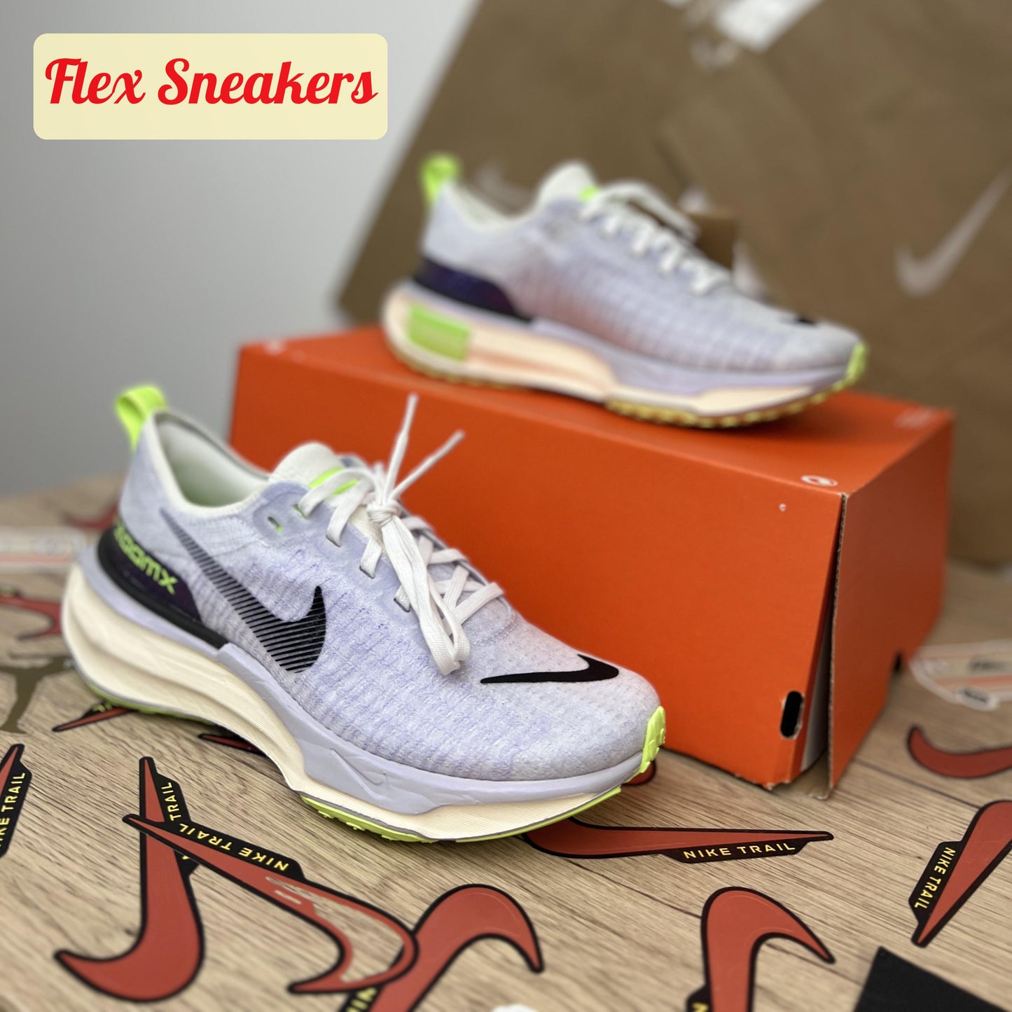 W ZoomX Invincible Run FK 3 White/Blue-Tint