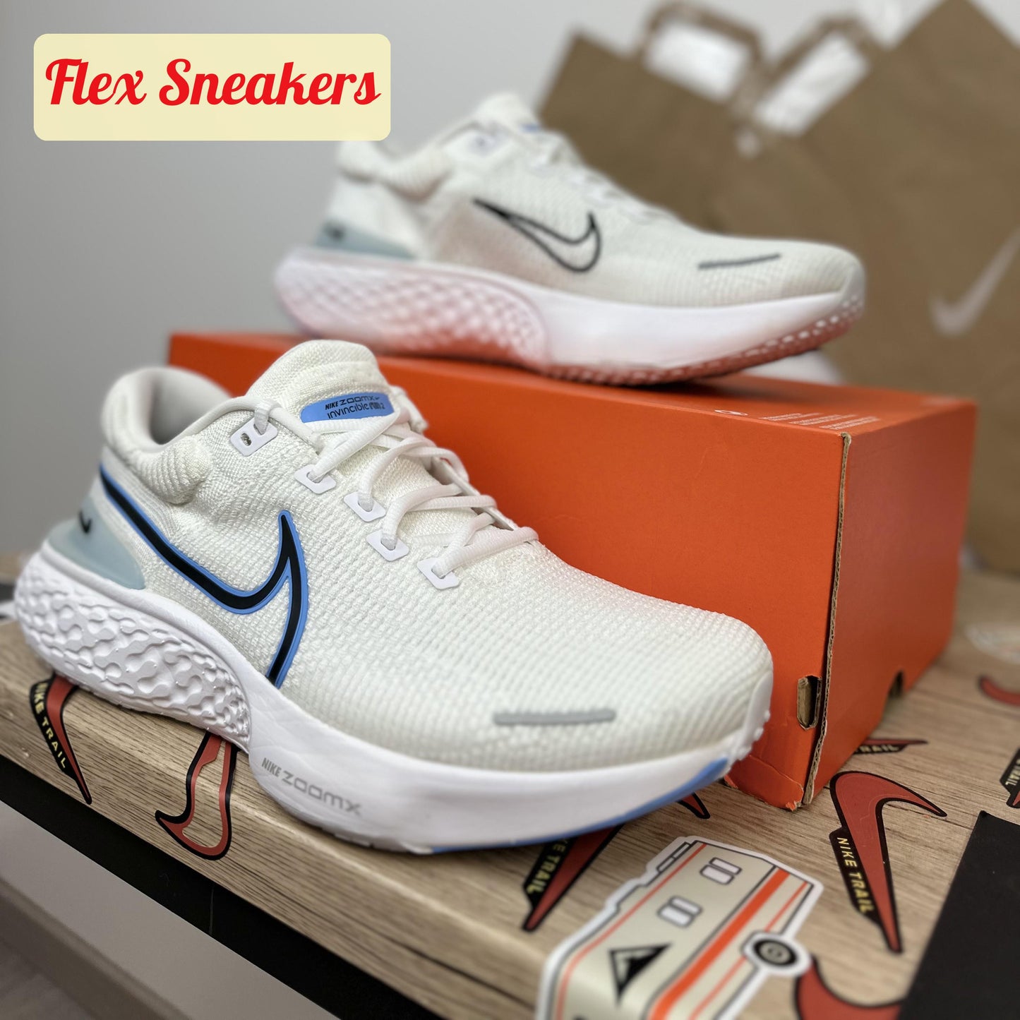 ZoomX Invincible Run FK 2 White/University-Blue