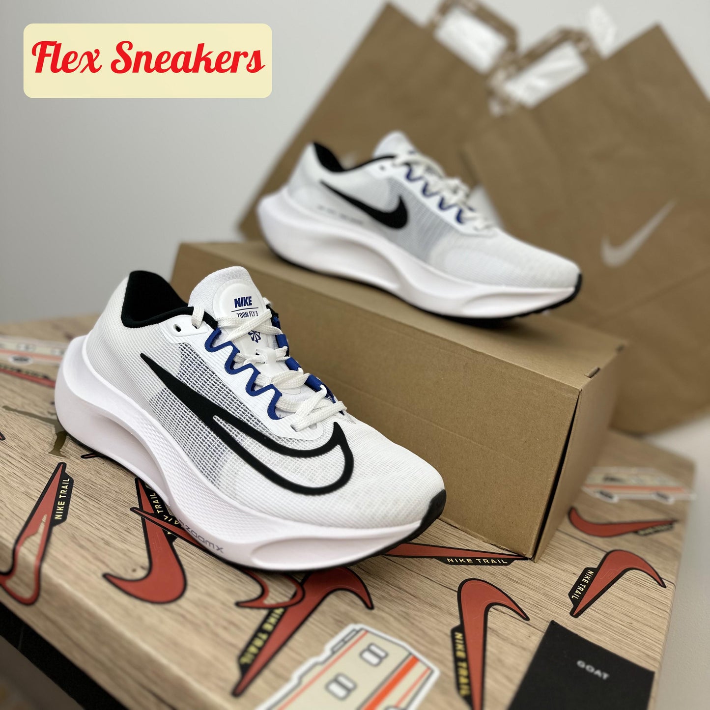Zoom Fly 5 Royal-White