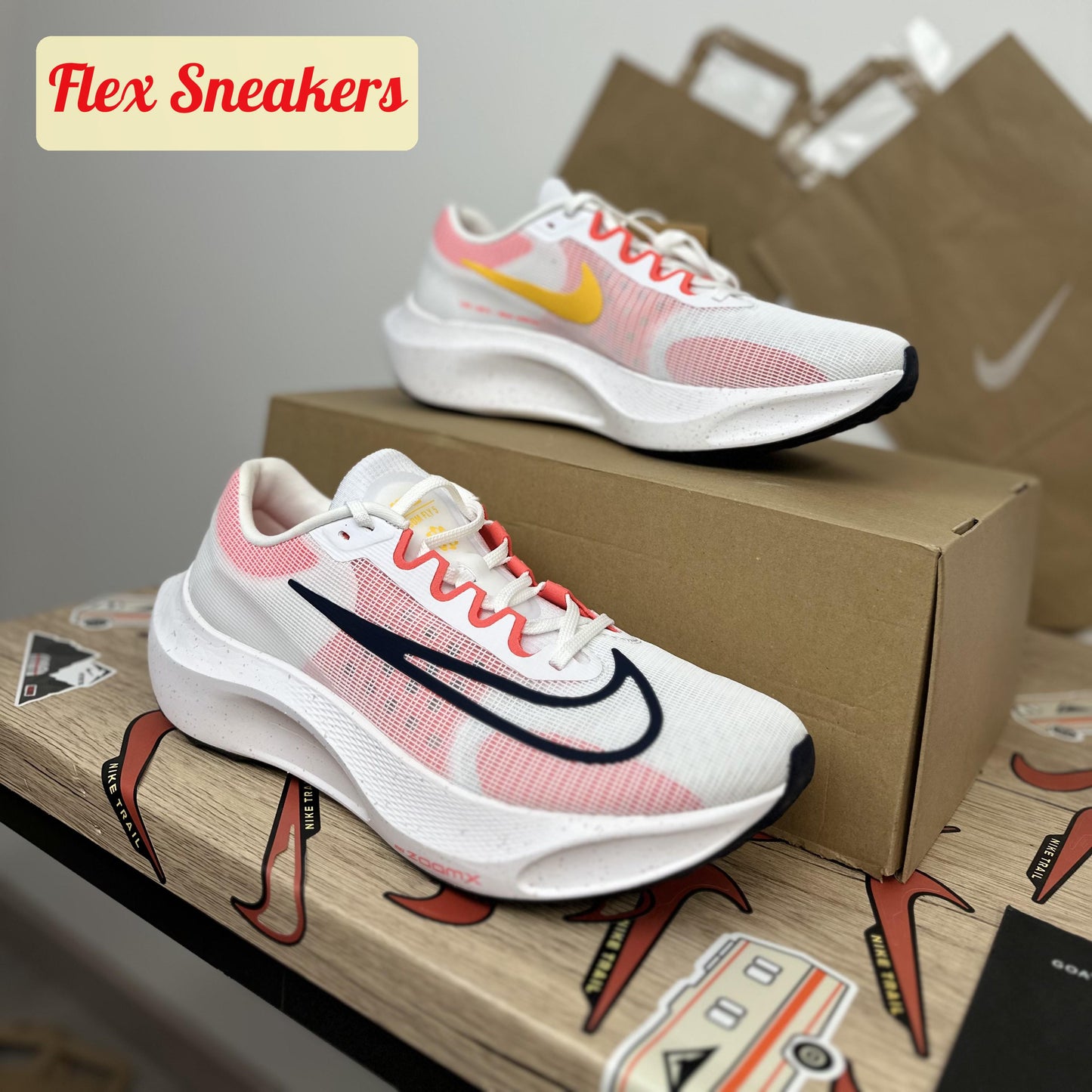 Zoom Fly 5 White/Bright-Crimson