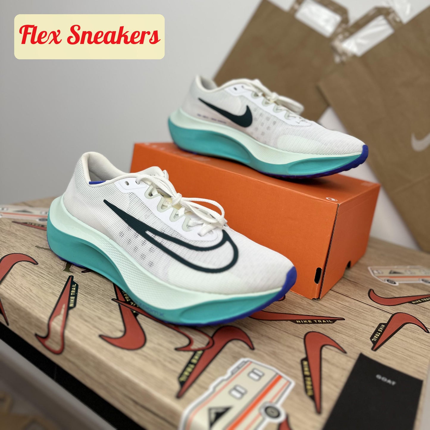 Zoom Fly 5 White/Barely-Green