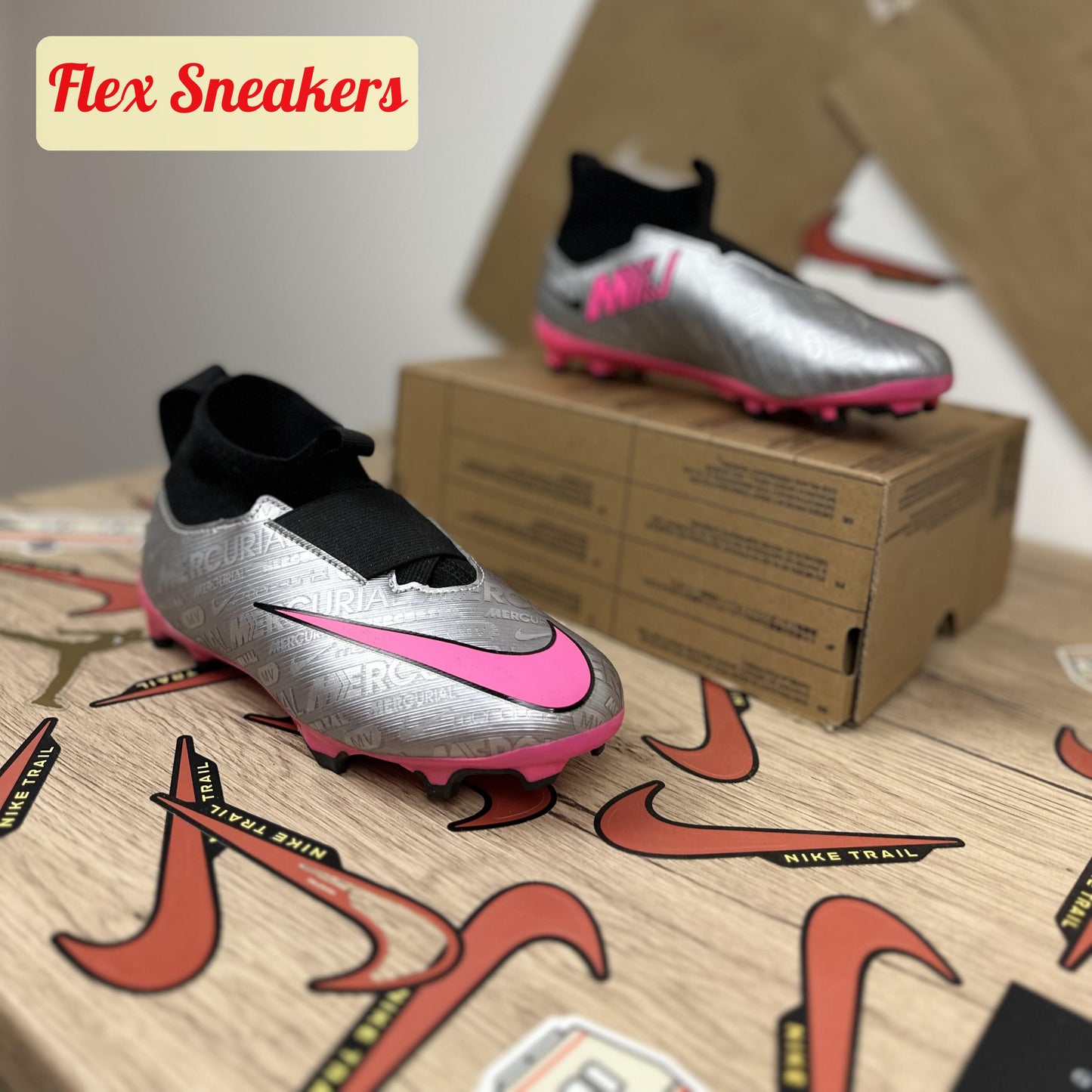 JR Zoom Superfly 9 Academy XXV FG/MG Silver/Pink