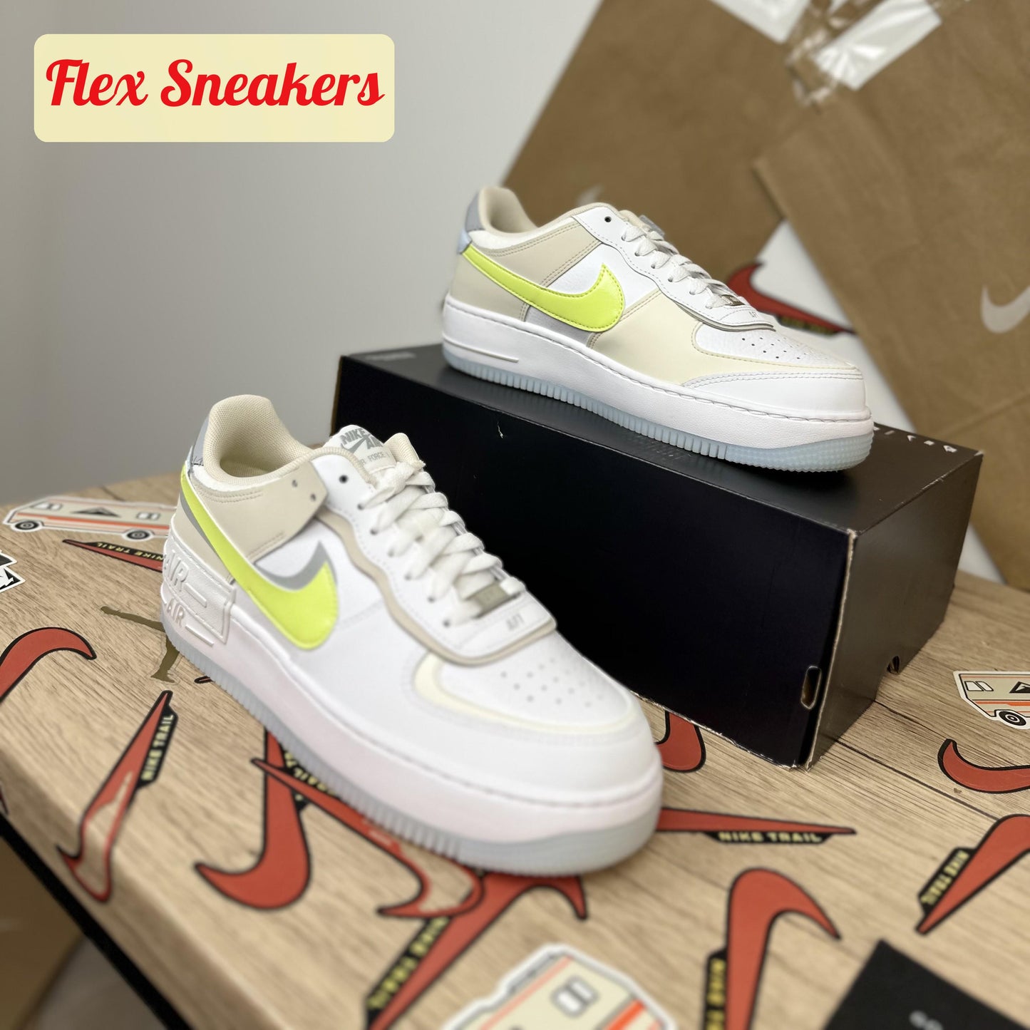 W Air Force 1 Shadow White/Lemon-Twist