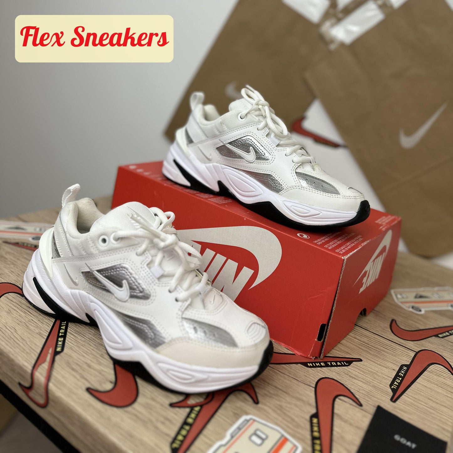 Nike M2K Tekno ESS Metallic-Silver