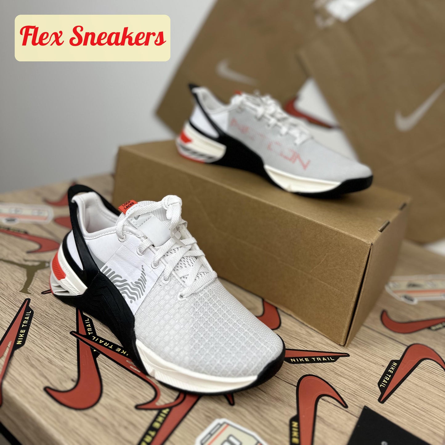 W Metcon 8 FlyEase White/Smoke-Grey