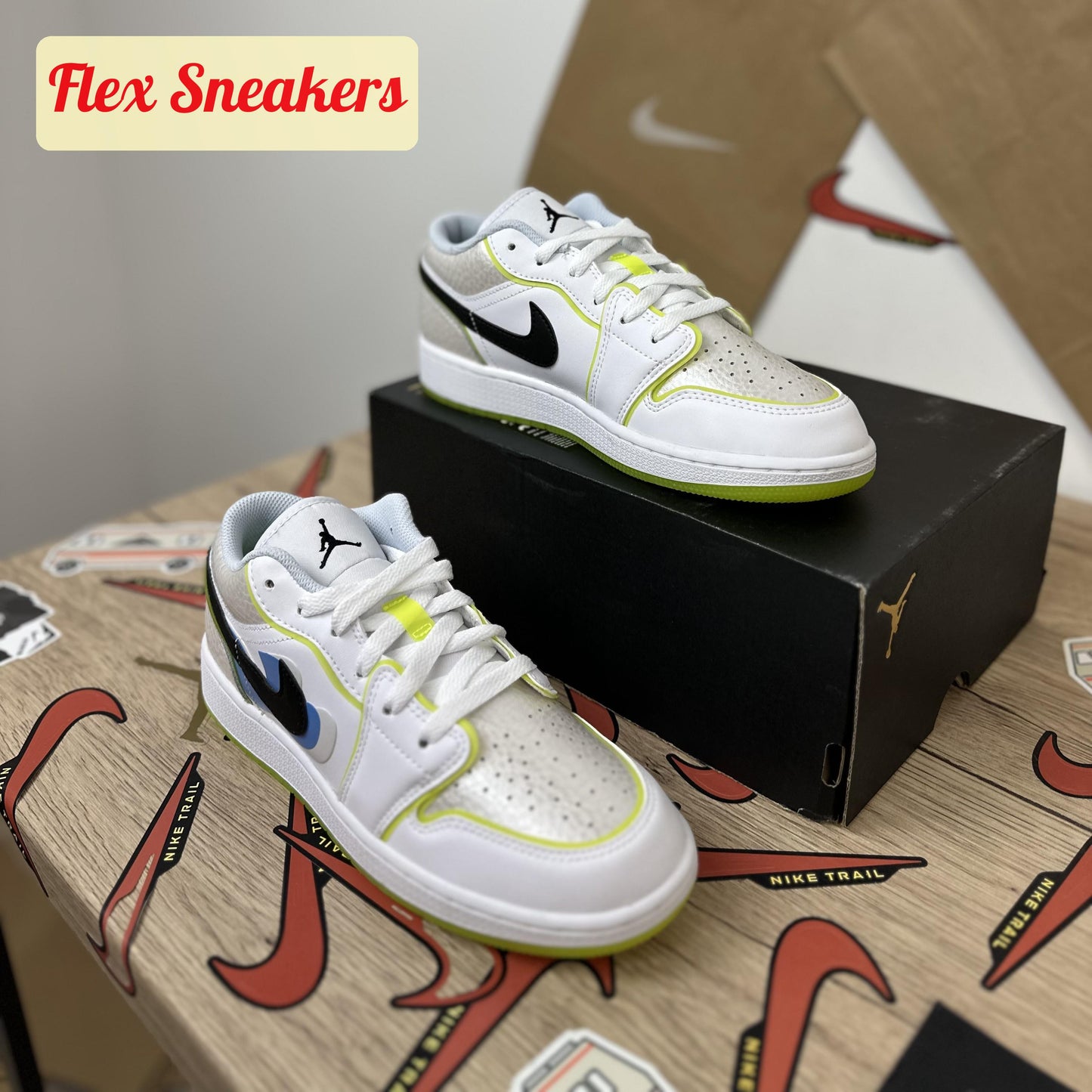 Air Jordan 1 Low SE (GS) Warped-Swoosh