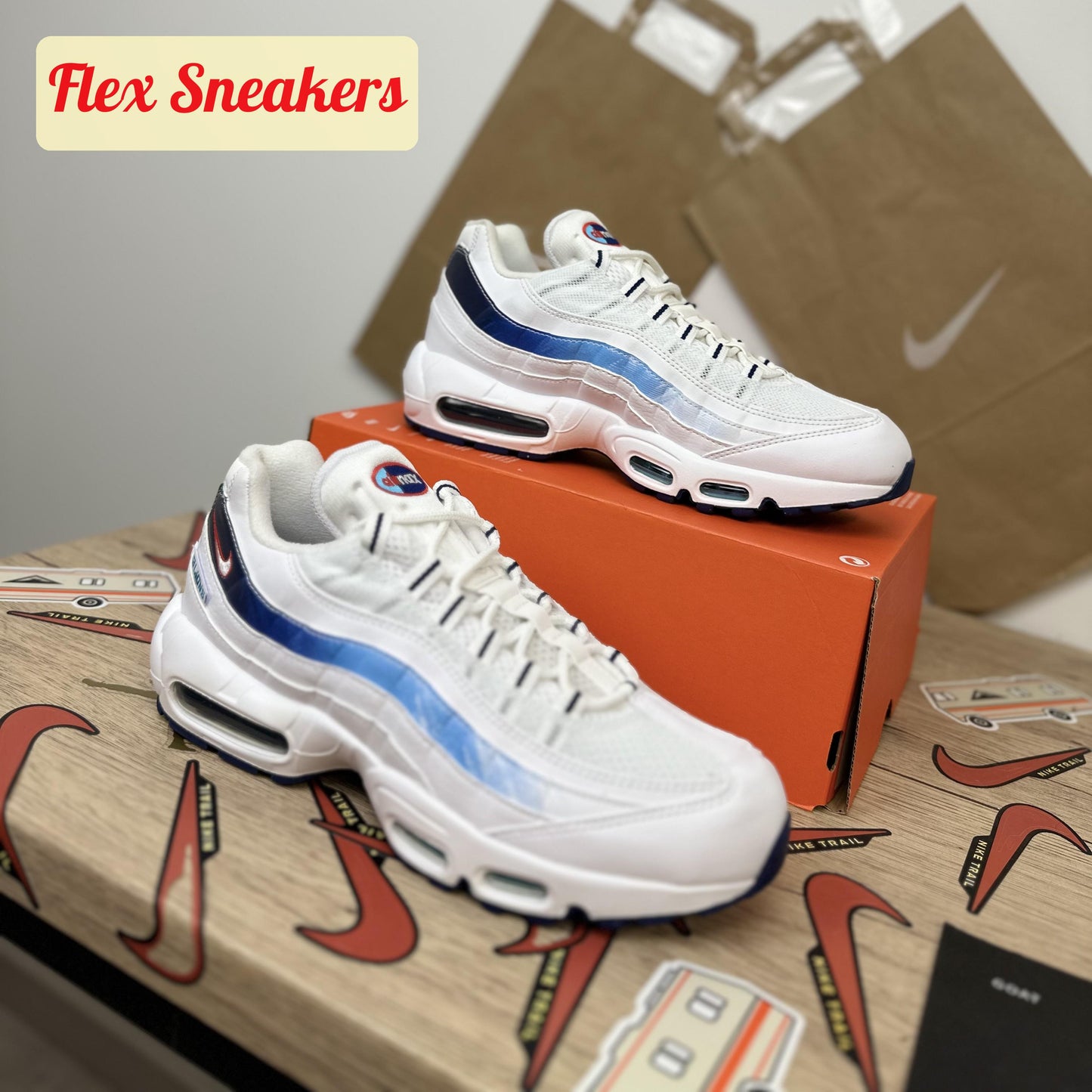 Air Max 95 White/Red/Blue