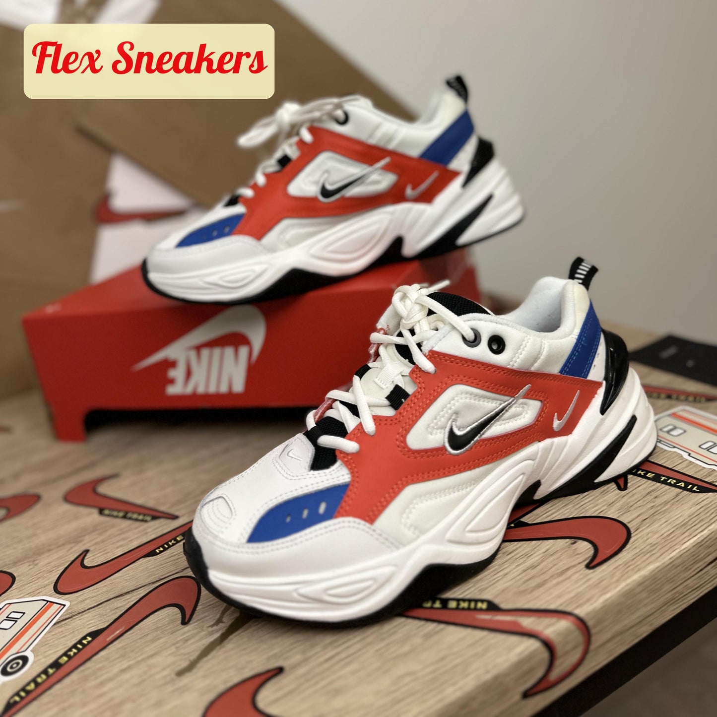 Nike M2K Tekno Orange/Blue