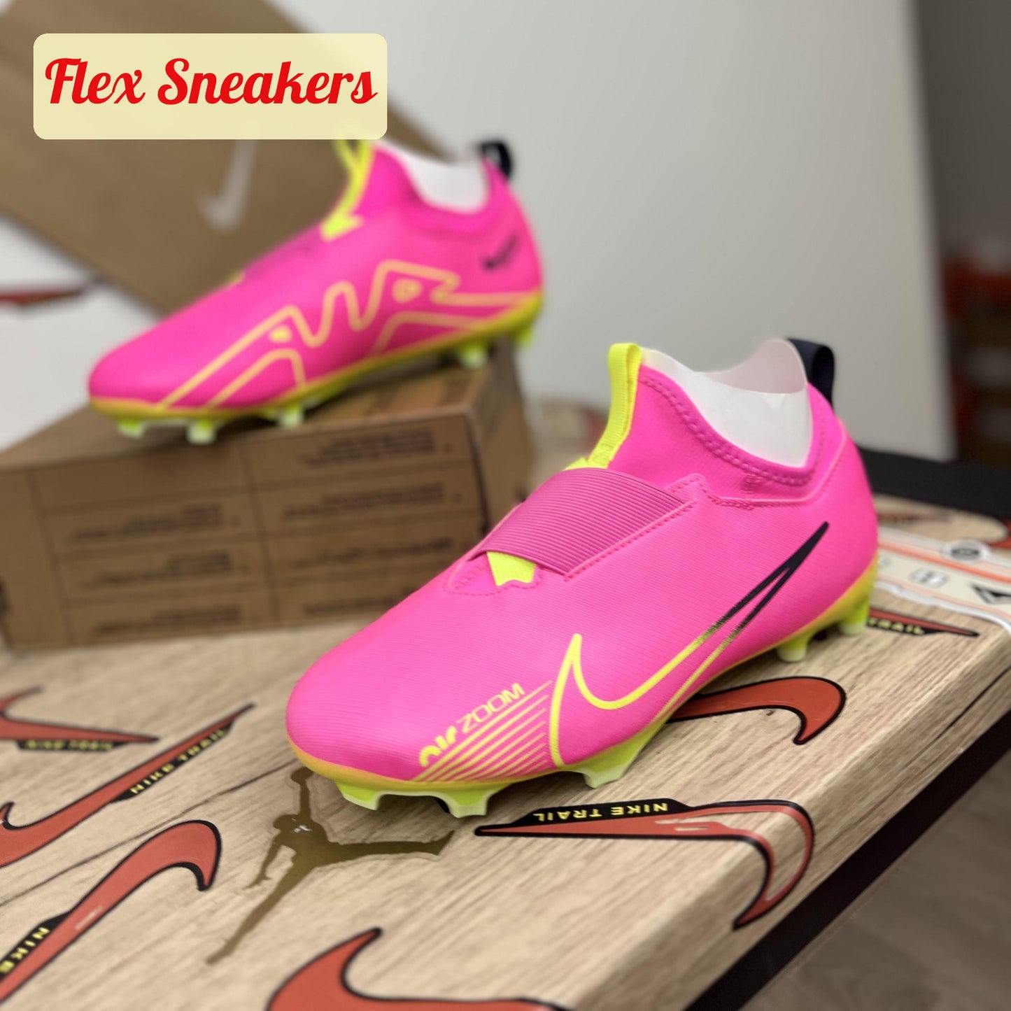 JR Zoom Vapor 15 Academy FG/MG Pink-Blast