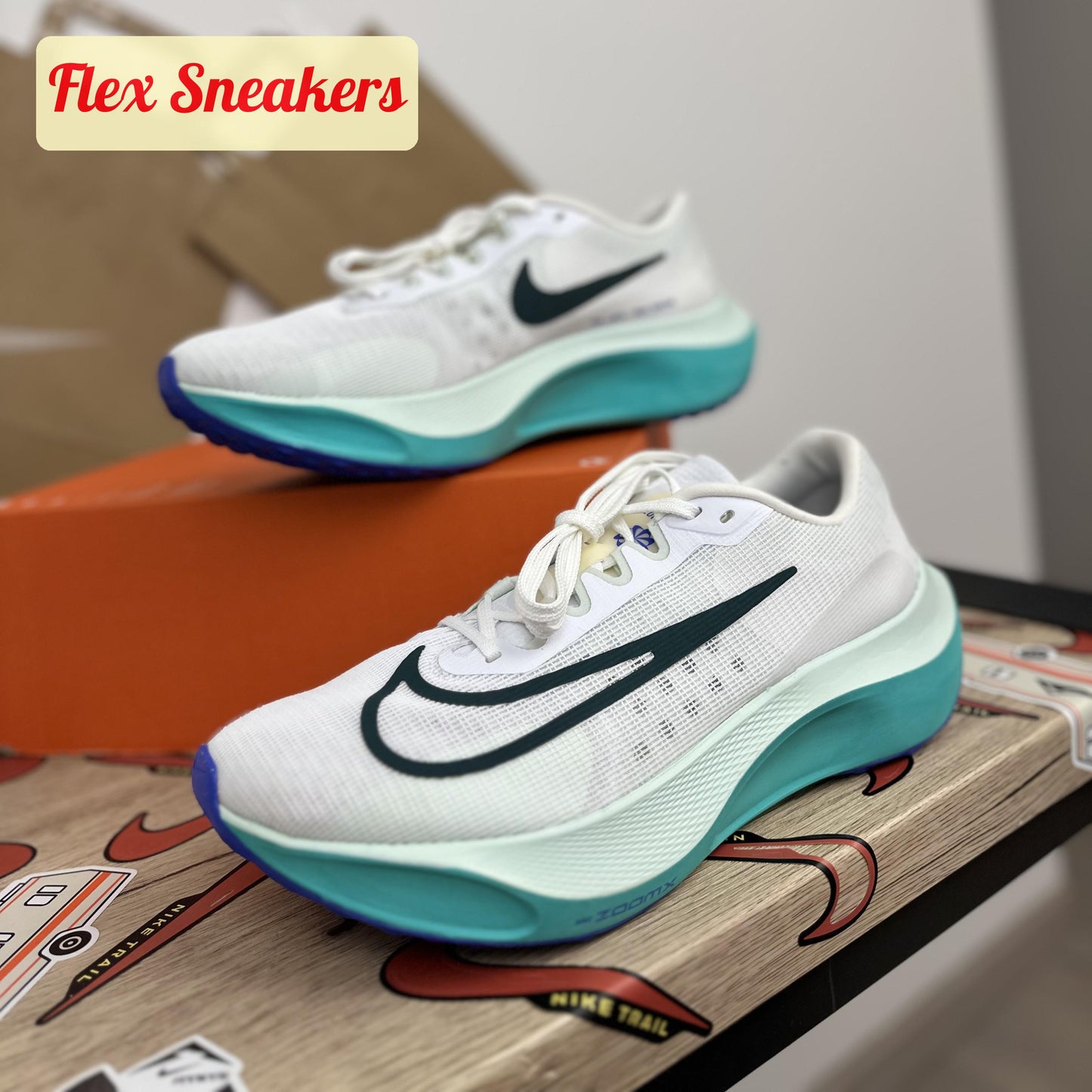 Zoom Fly 5 White/Barely-Green
