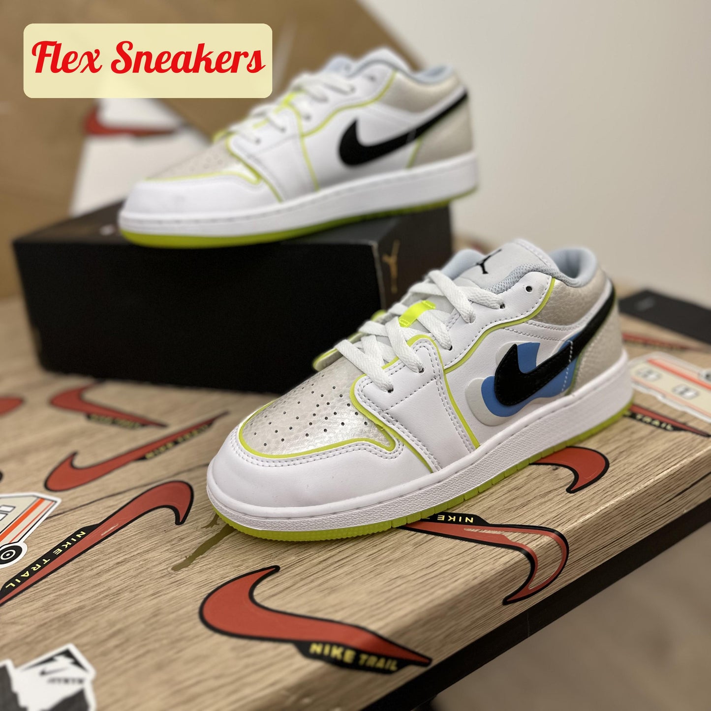 Air Jordan 1 Low SE (GS) Warped-Swoosh