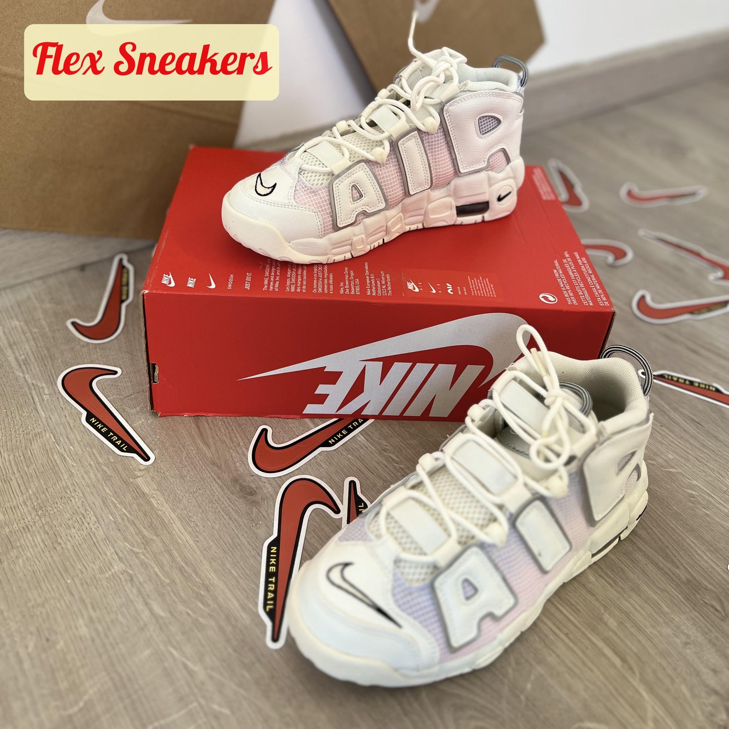 Air More Uptempo (GS) White/Pink