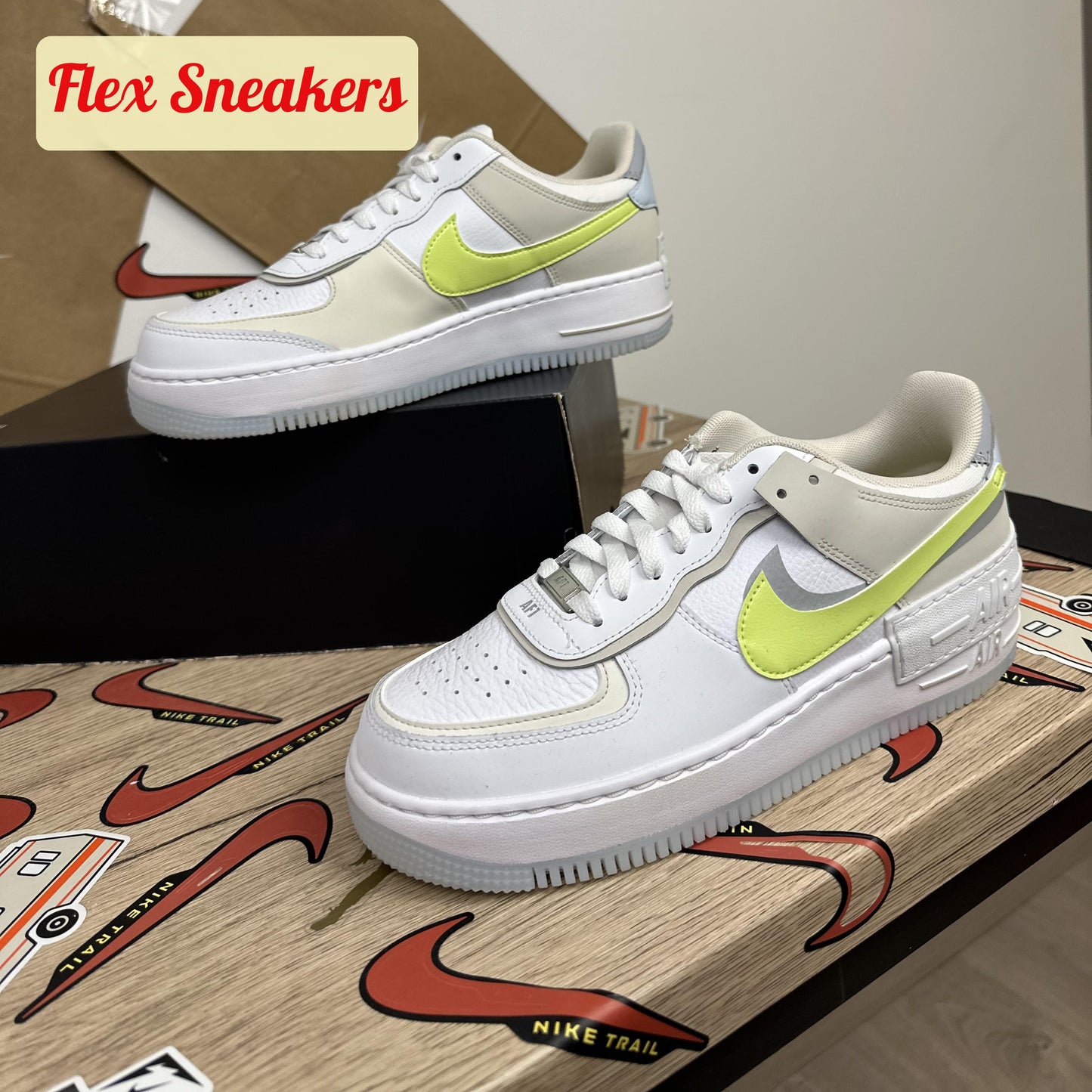 W Air Force 1 Shadow White/Lemon-Twist