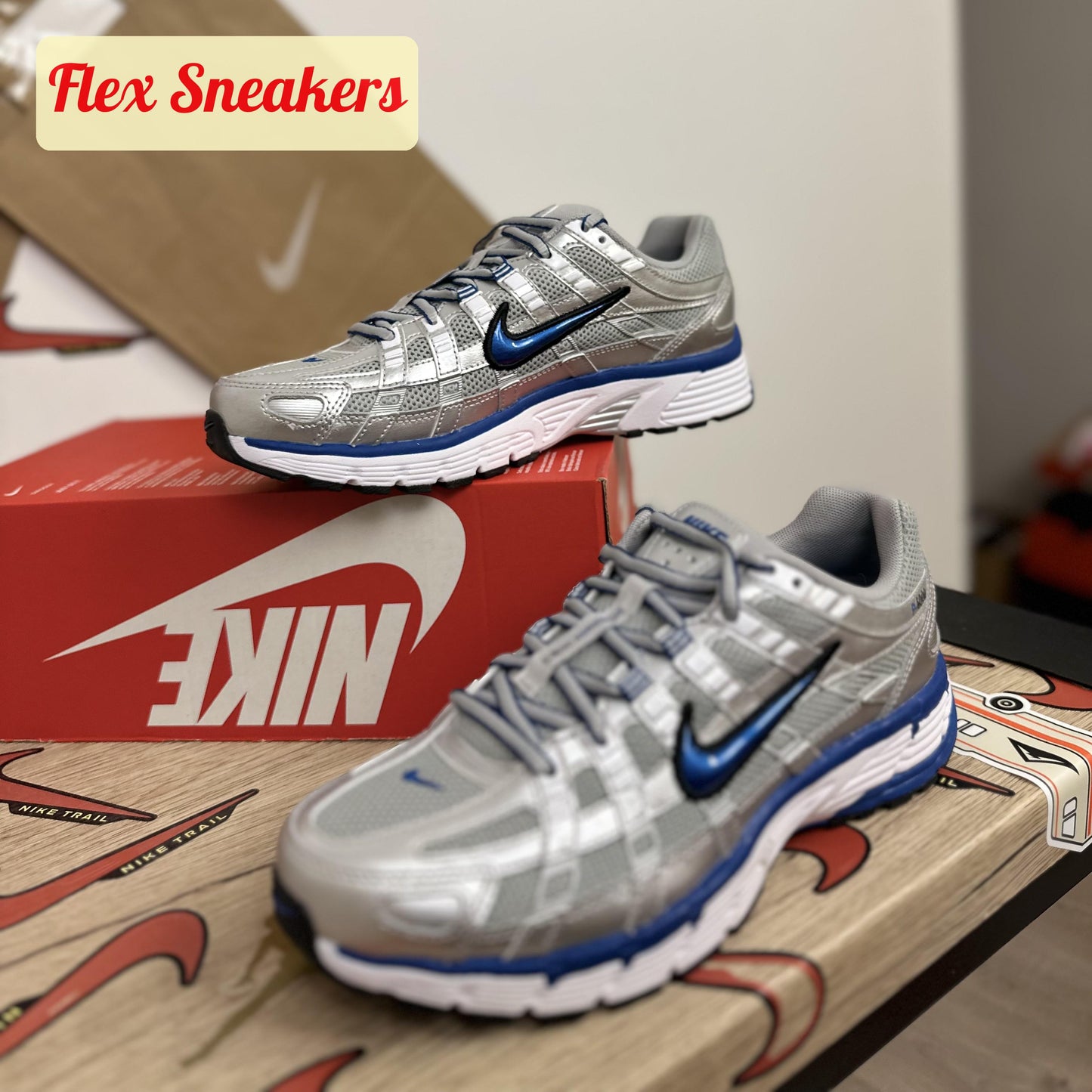 P-6000 Metallic-Silver/Team-Royal