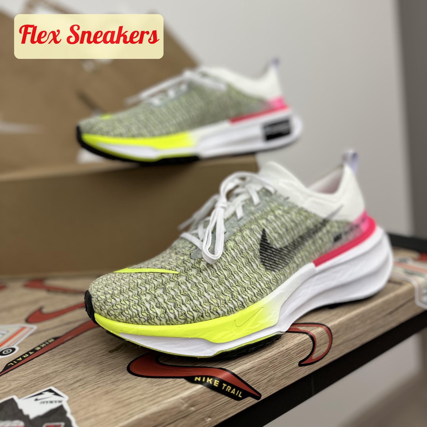 ZoomX Invincible Run FK 3 White/Volt