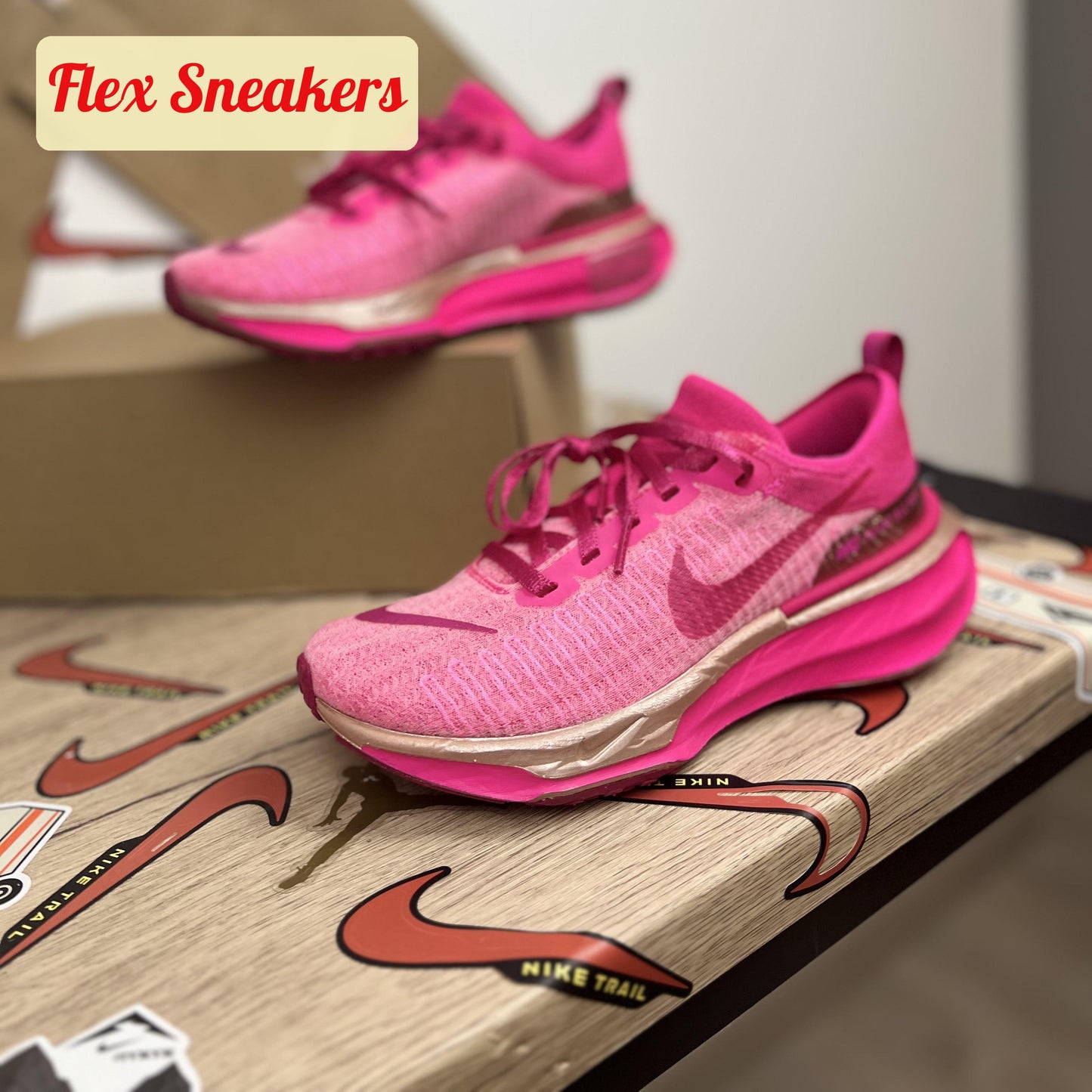 W ZoomX Invincible Run FK 3 Fierce-Pink