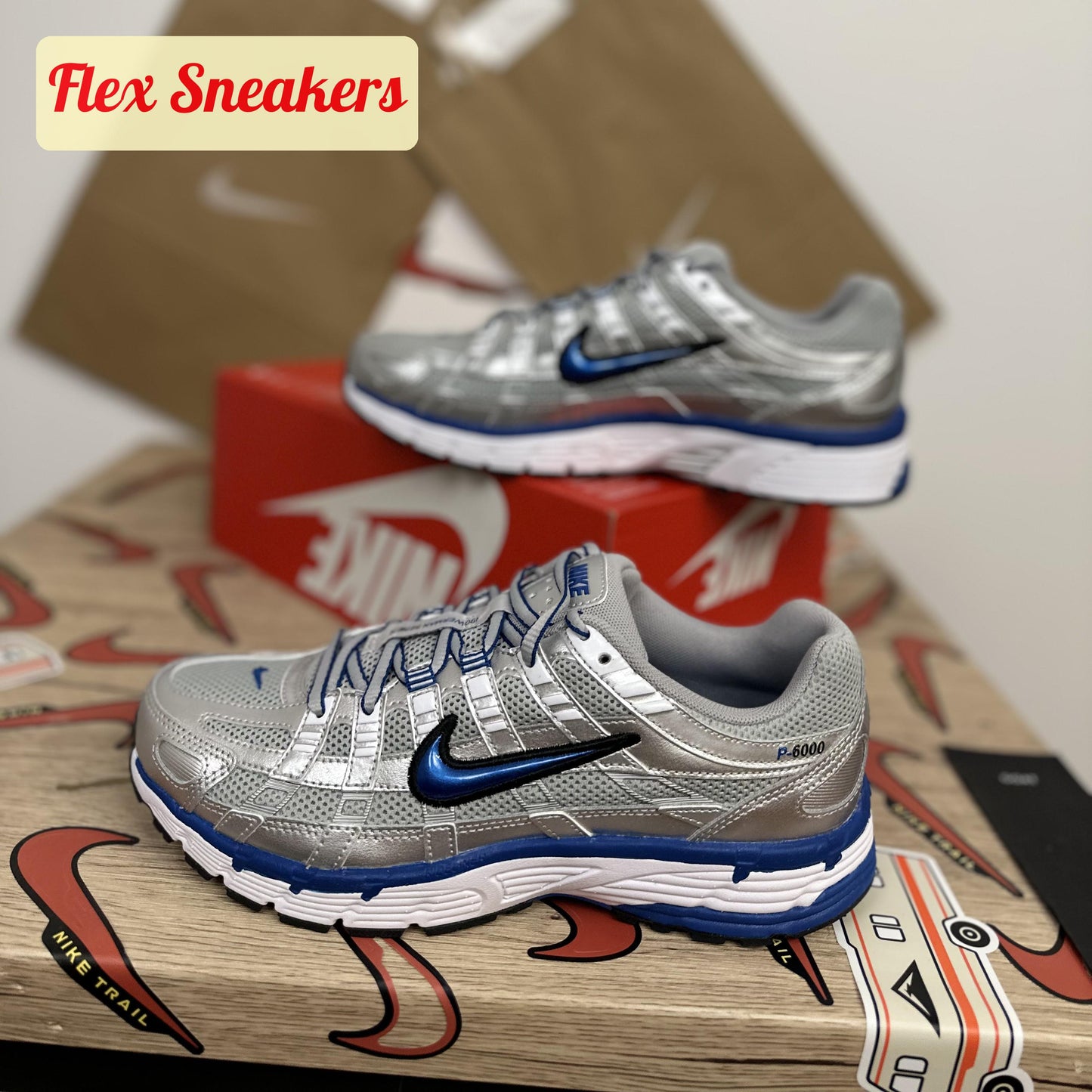 P-6000 Metallic-Silver/Team-Royal
