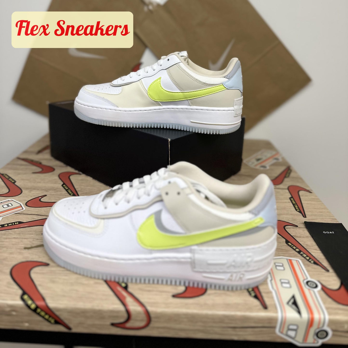 W Air Force 1 Shadow White/Lemon-Twist