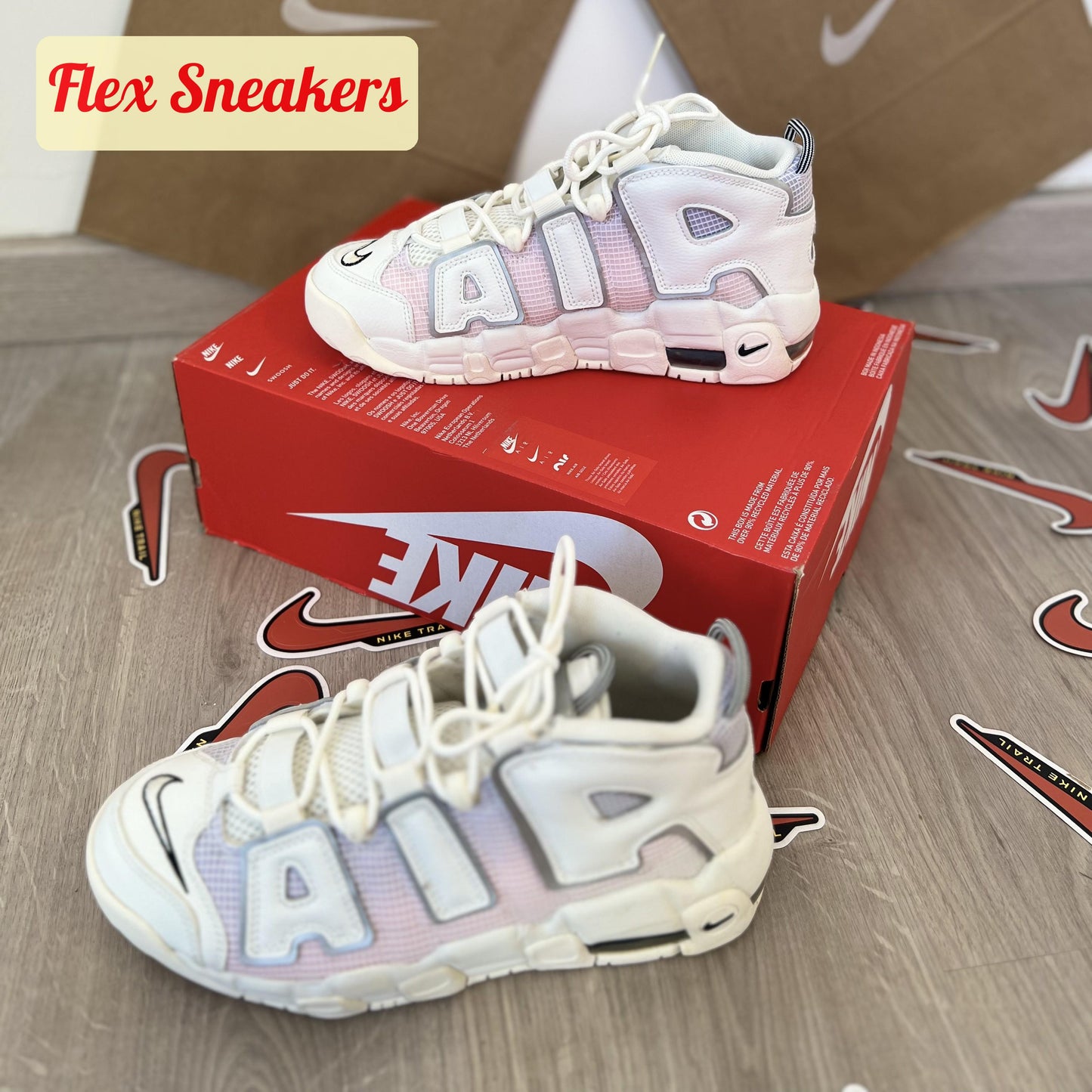 Air More Uptempo (GS) White/Pink