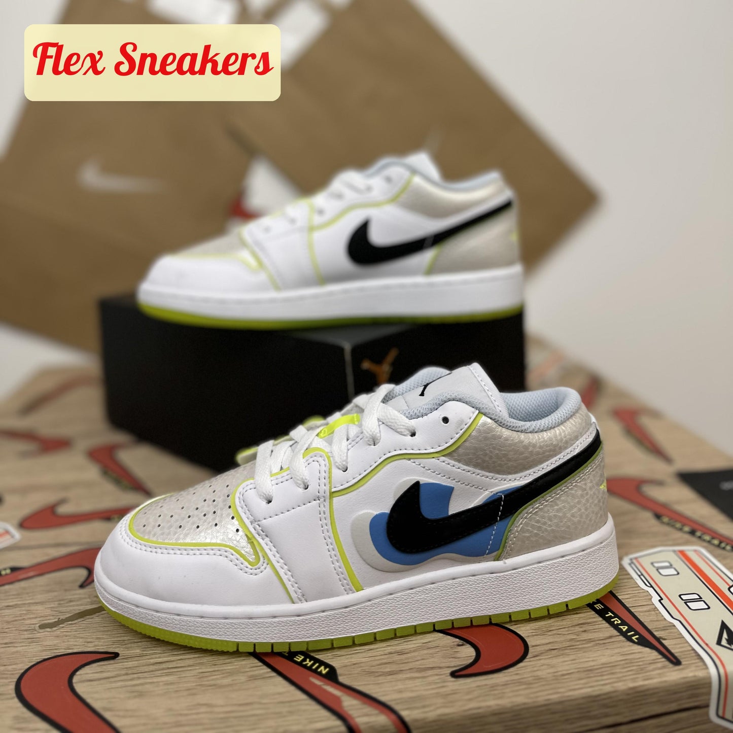 Air Jordan 1 Low SE (GS) Warped-Swoosh