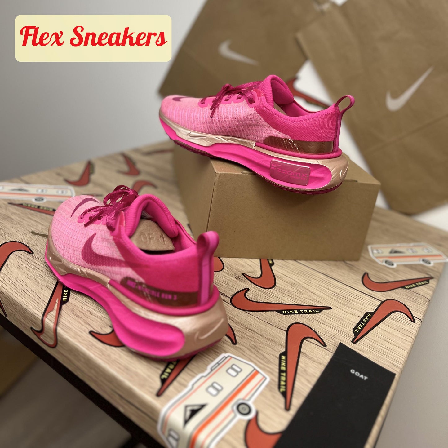 W ZoomX Invincible Run FK 3 Fierce-Pink