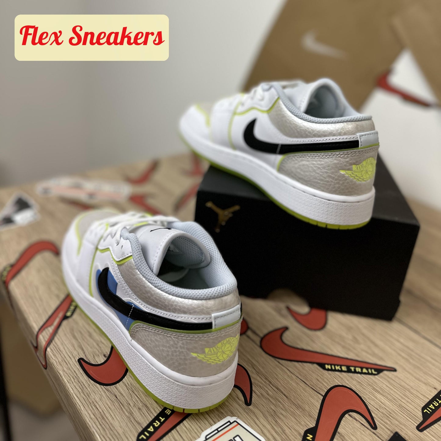 Air Jordan 1 Low SE (GS) Warped-Swoosh